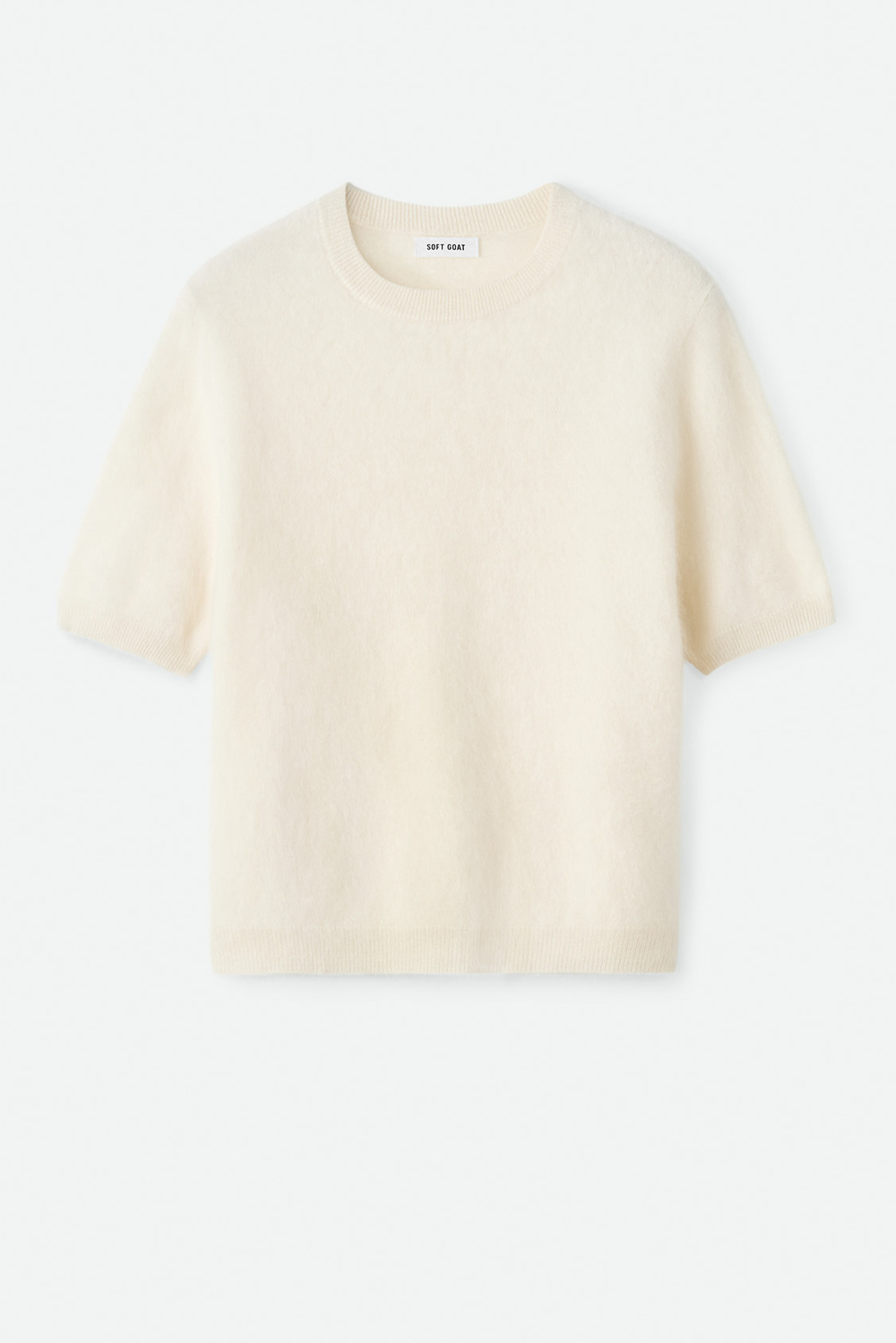 Brushed short sleeve - Shortsleeves - Greige | Soft Goat