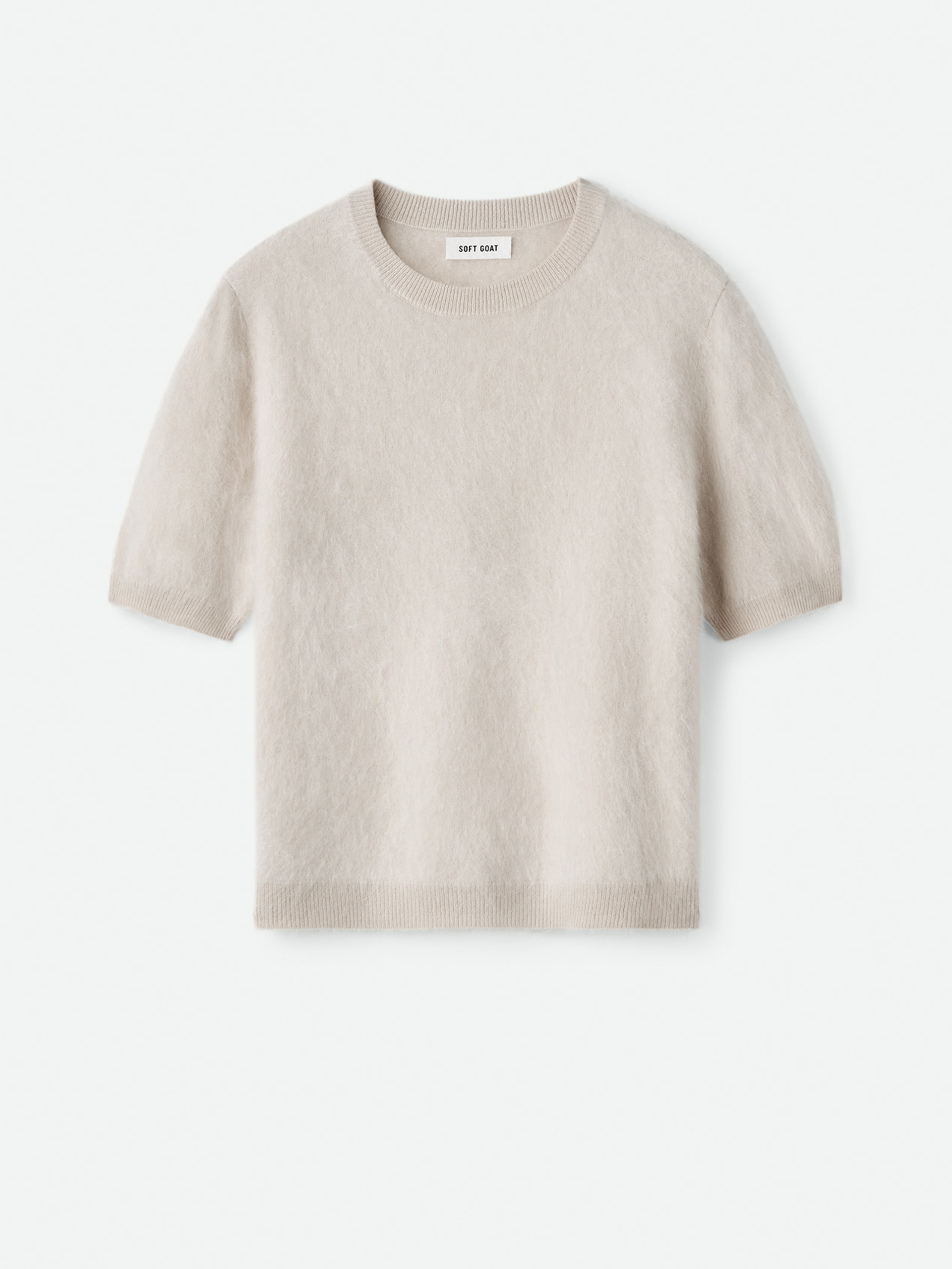 Brushed short sleeve Chalk 1