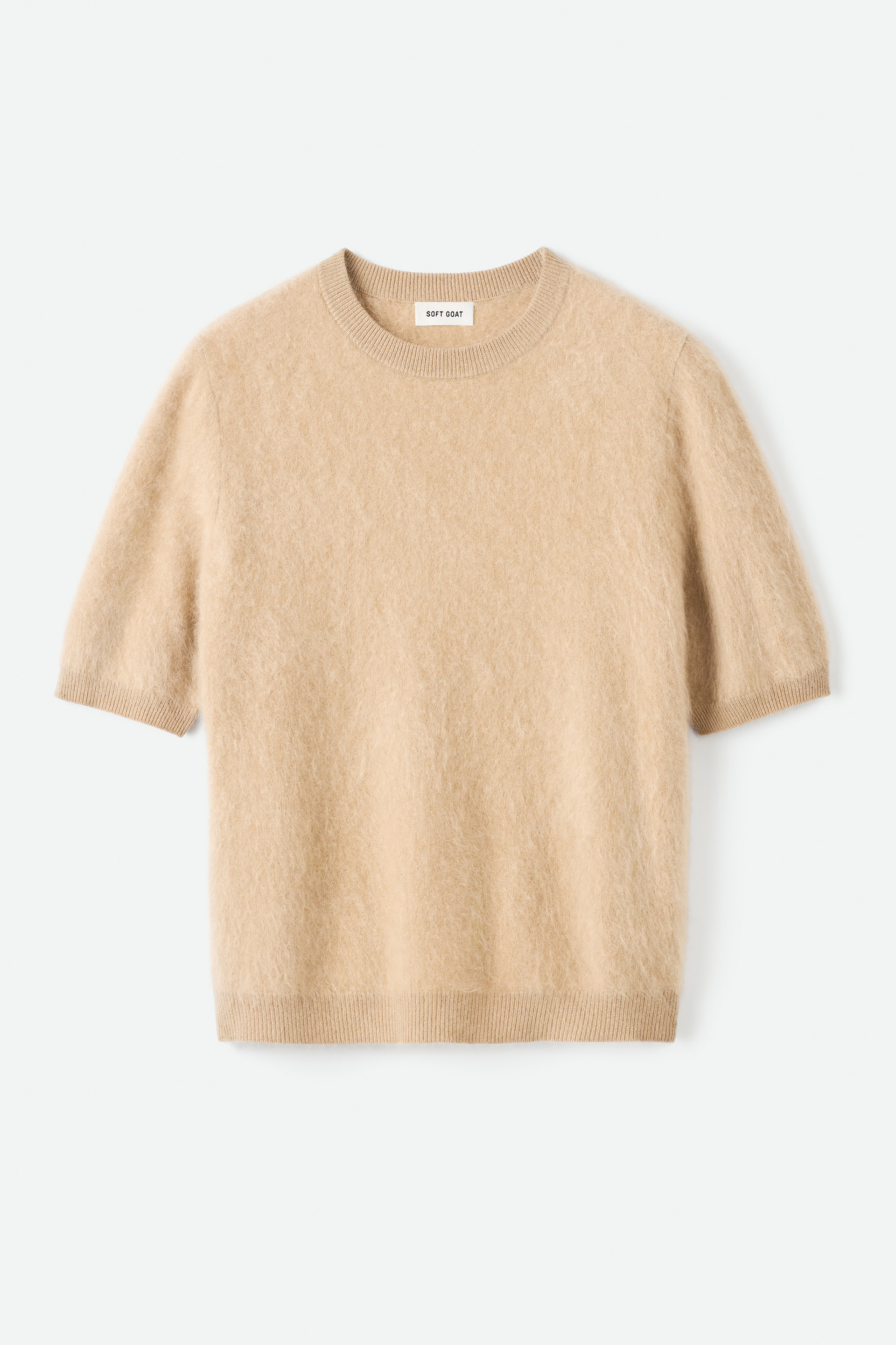 Brushed Short Sleeve Camel 1