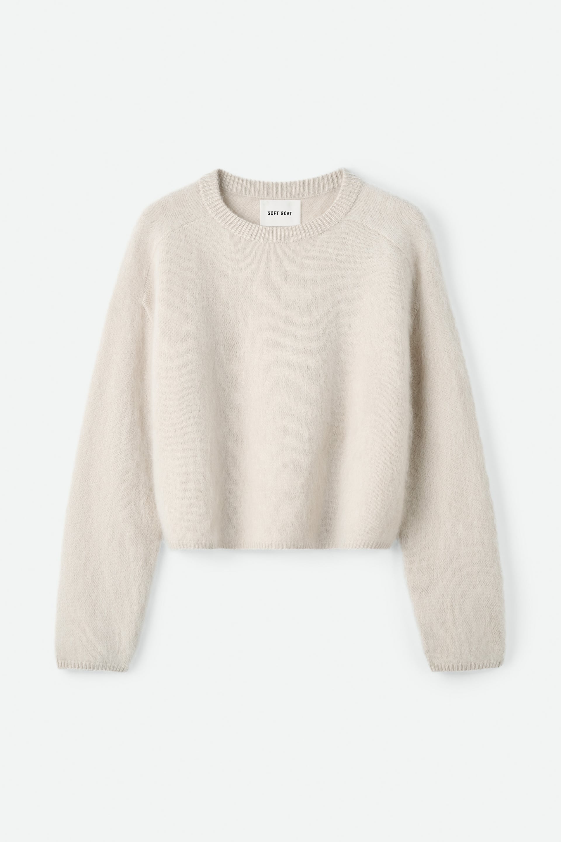 Brushed crewneck Chalk 1