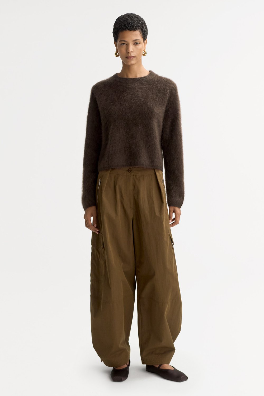 Brushed crewneck - Crewnecks - Greige | Soft Goat