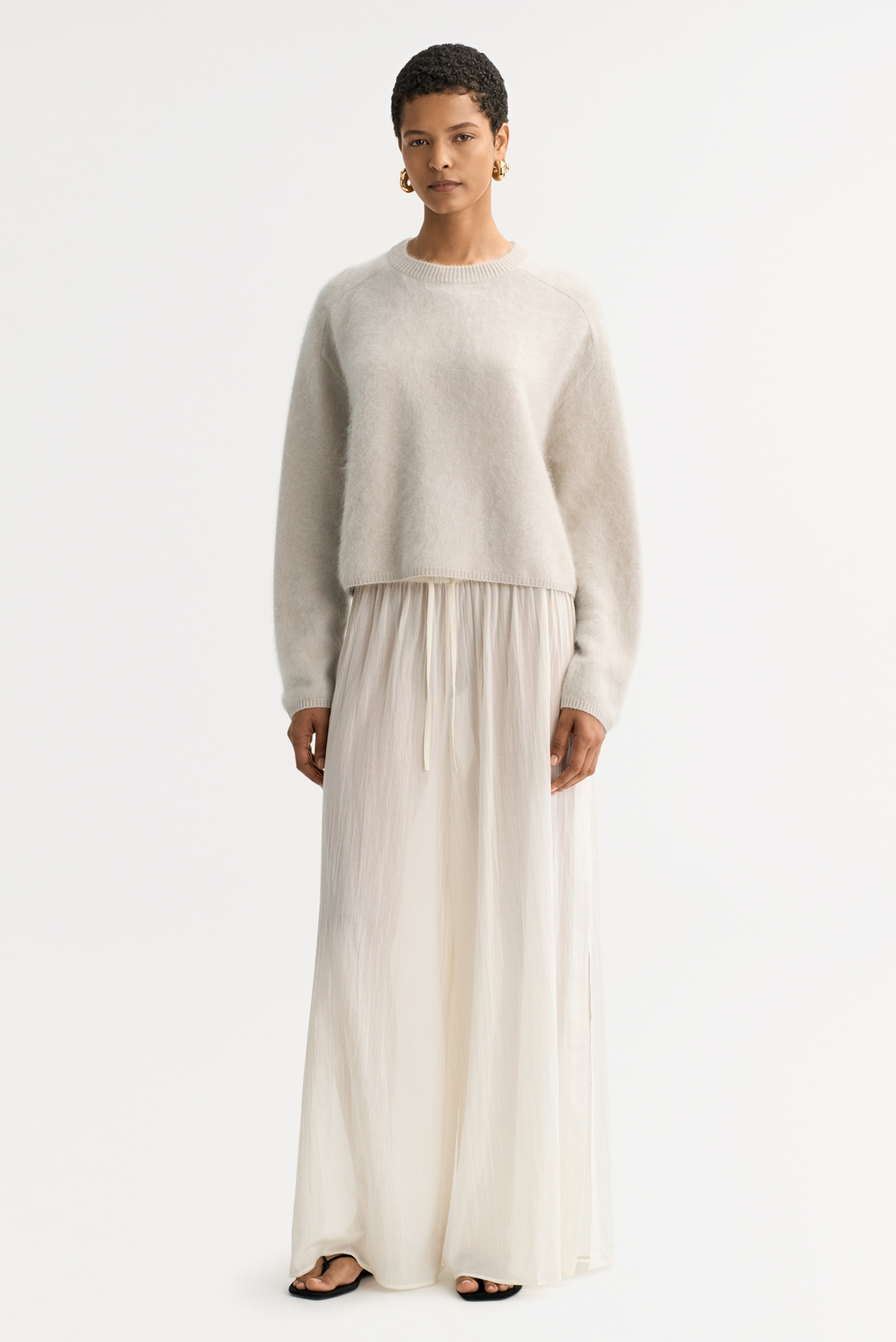 Brushed short sleeve - Shortsleeves - Chalk | Soft Goat