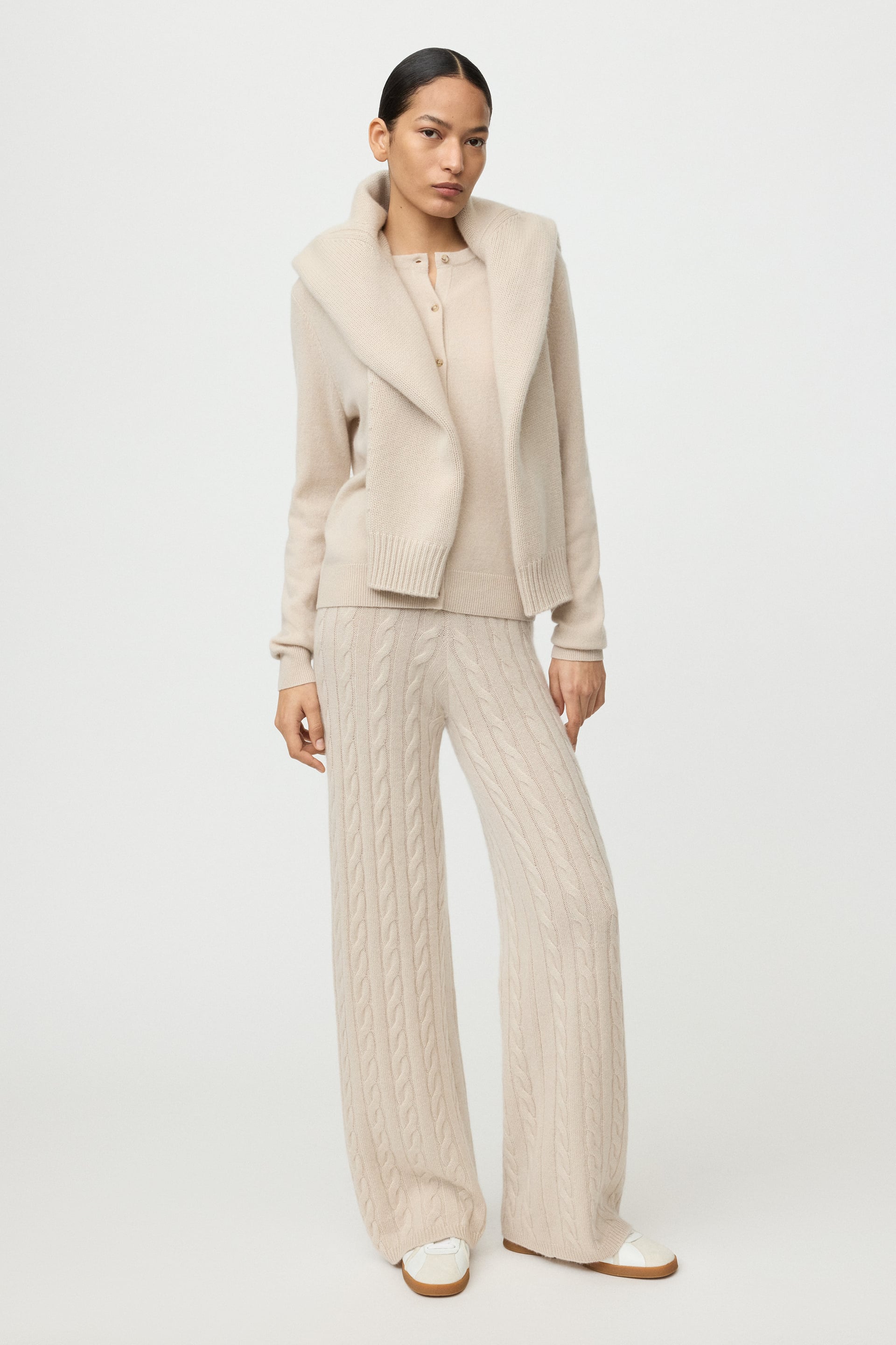 Cable knit pants 0