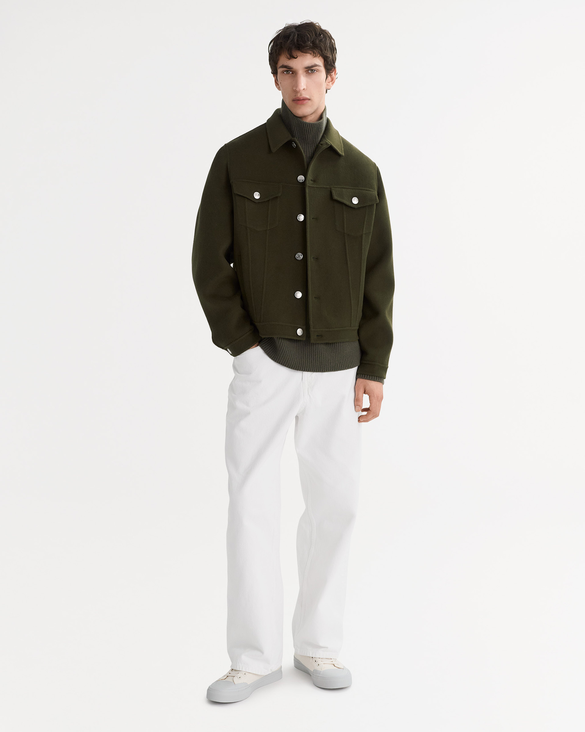 Men's Denim Jacket Olive 2