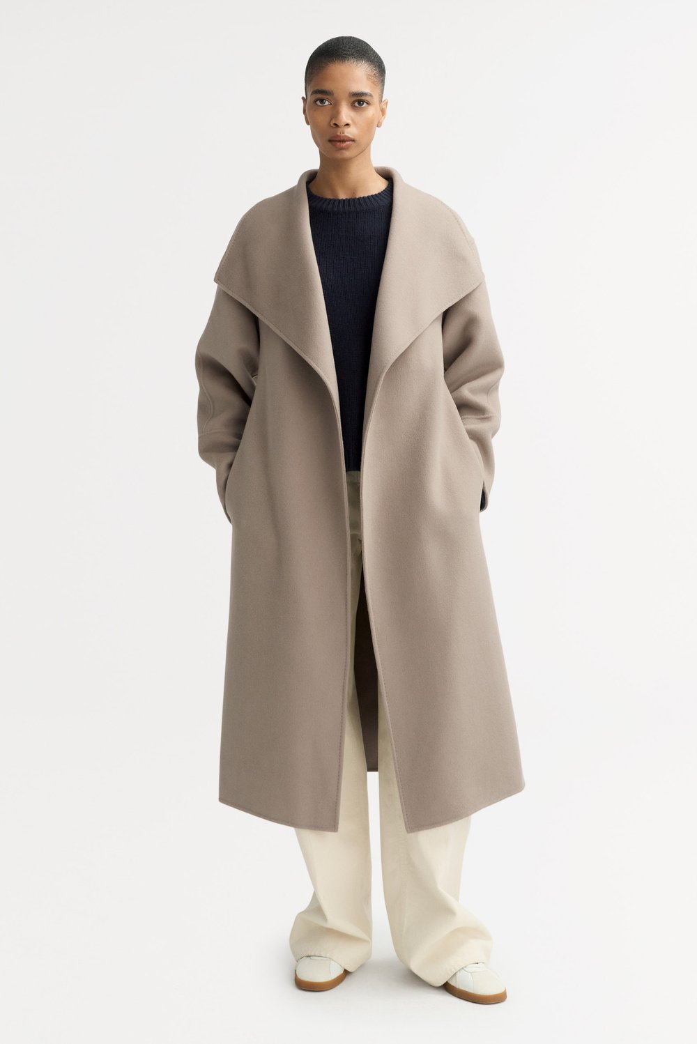 Double Faced Coat - Jackets & Coats - Grey | Soft Goat