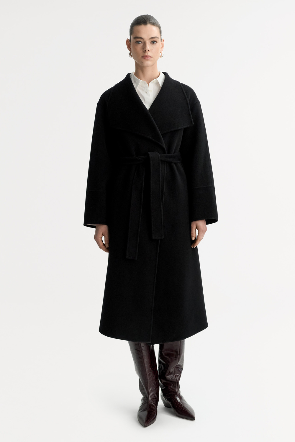Long coat - Jackets & Coats - Black | Soft Goat 