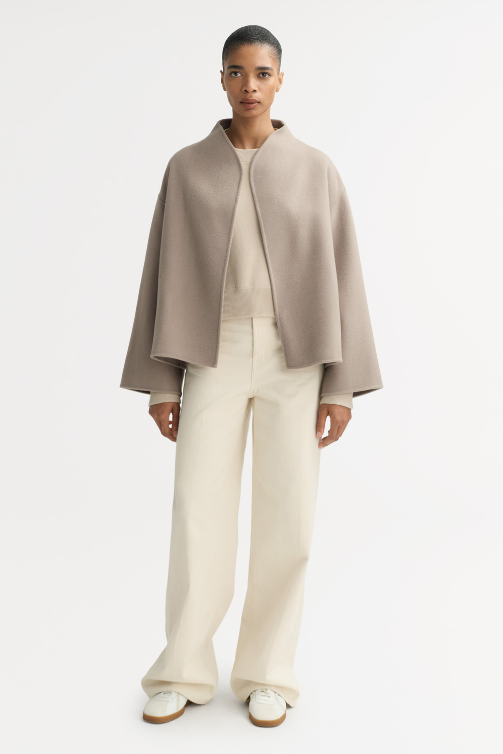 Short jacket - Jackets & Coats - Feather White | Soft Goat