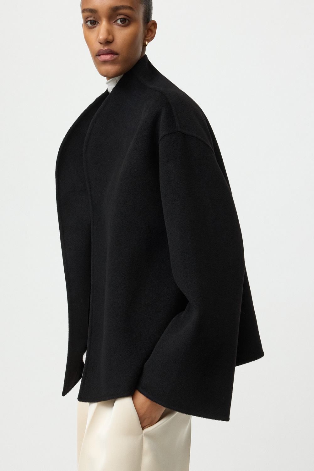 Short jacket - Jackets & Coats - Feather White | Soft Goat