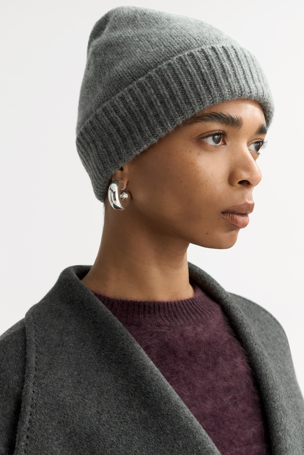 Chunky beanie - Beanies - Grey | Soft Goat