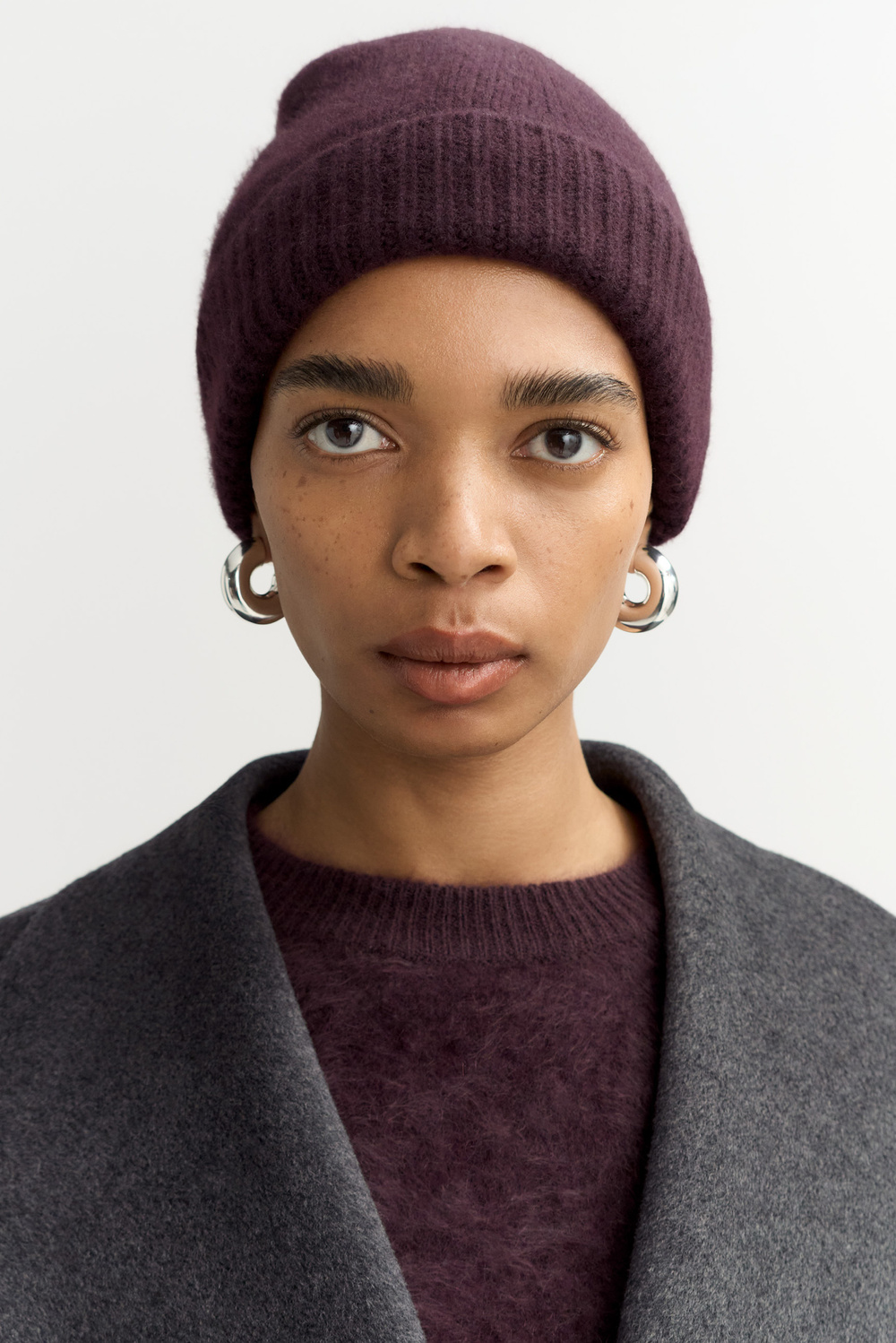 Chunky beanie - Beanies - Grey | Soft Goat