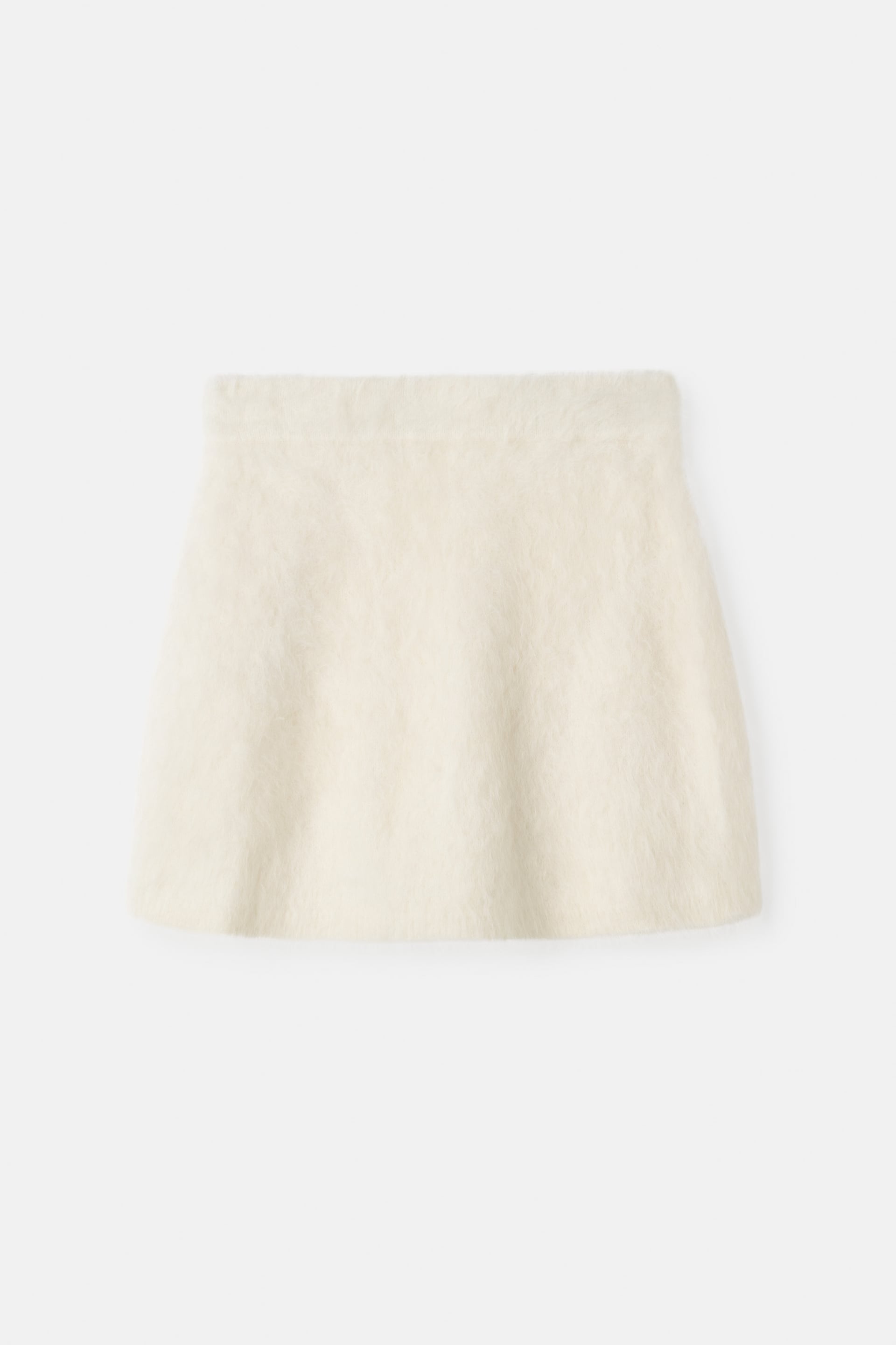 Alpaca mini skirt Feather White 1