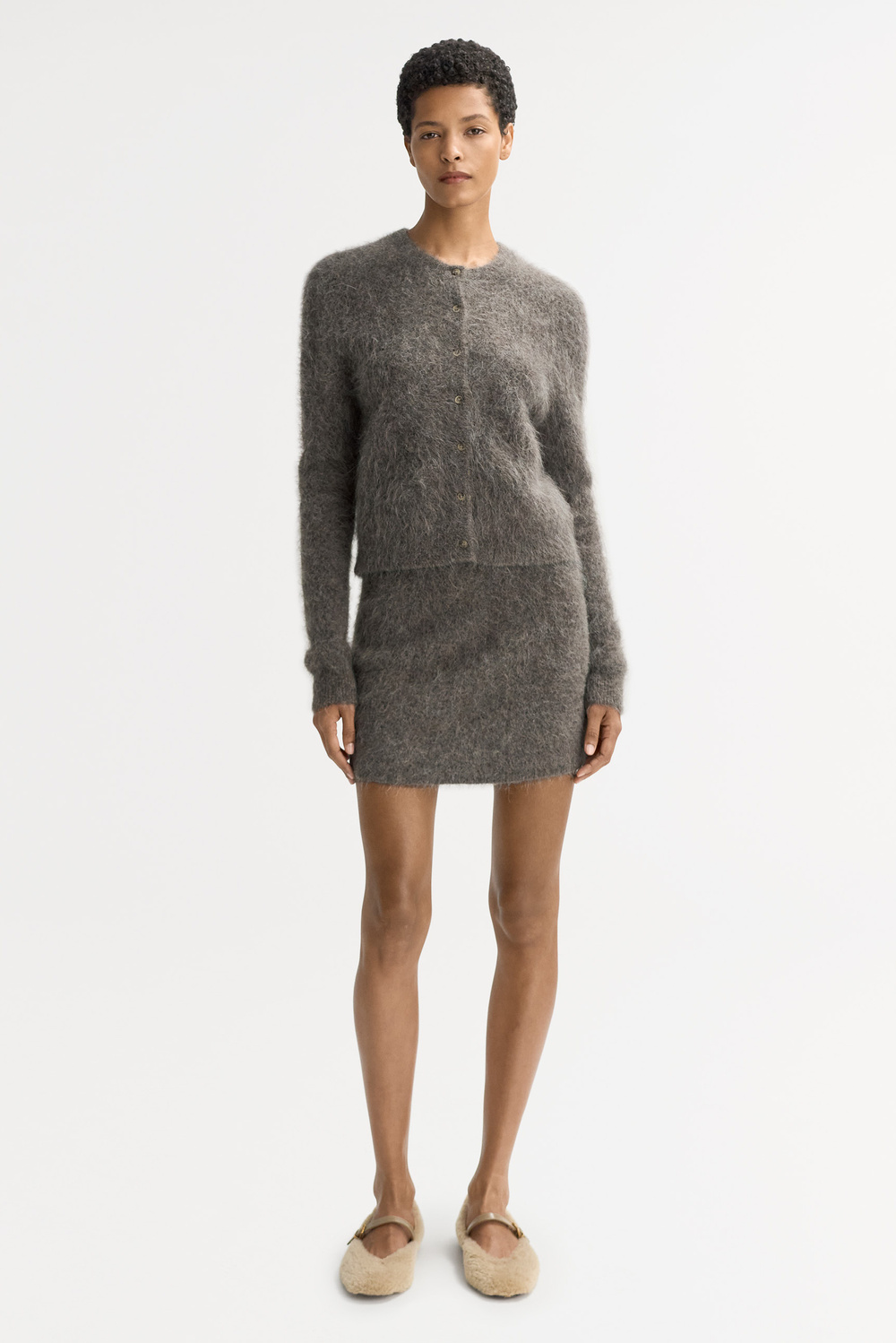 Alpaca mini skirt - Skirts - Wood | Soft Goat