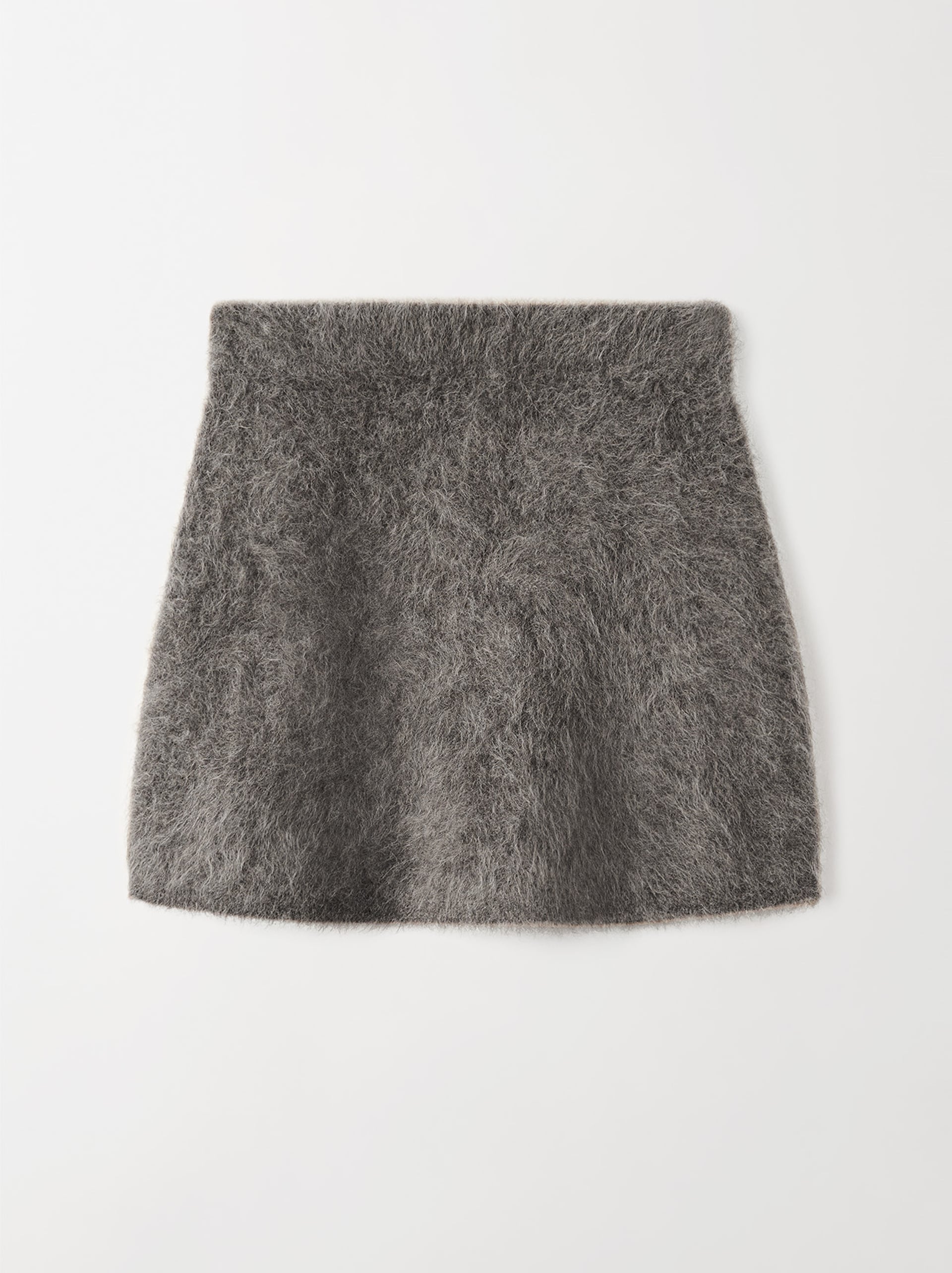 Alpaca mini skirt Wood 1