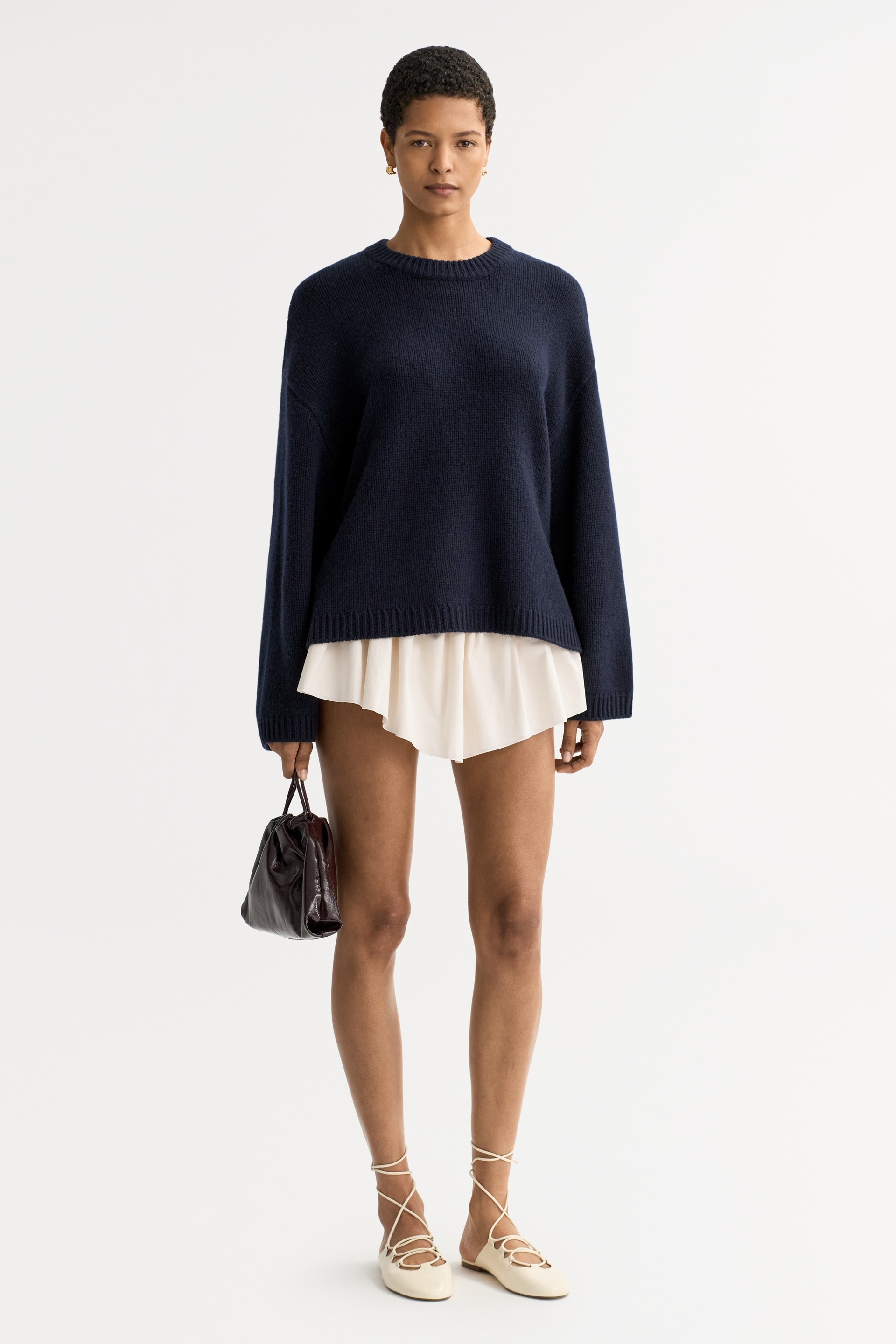 Chunky crewneck Navy 2