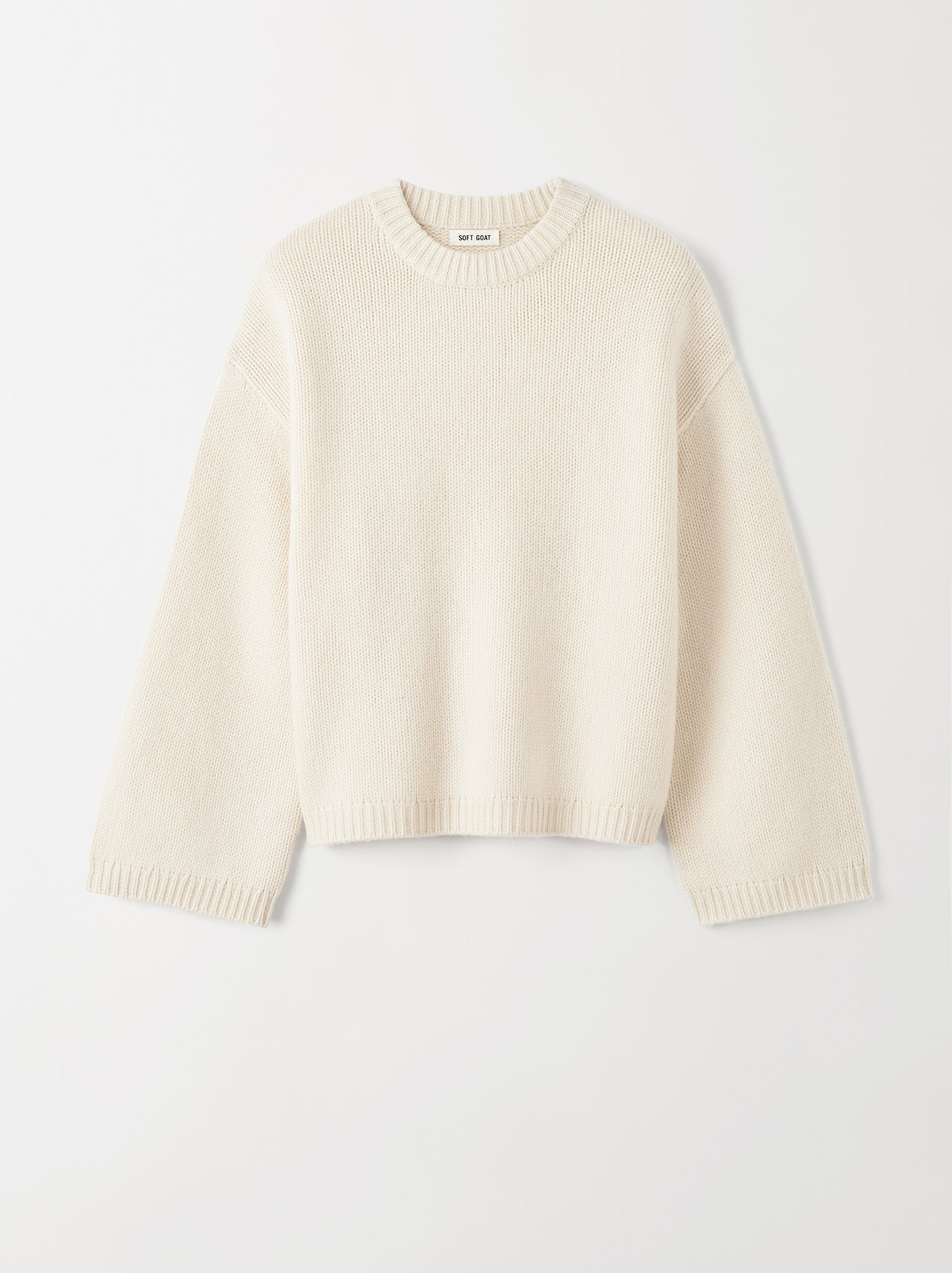 Chunky crewneck Feather White 1