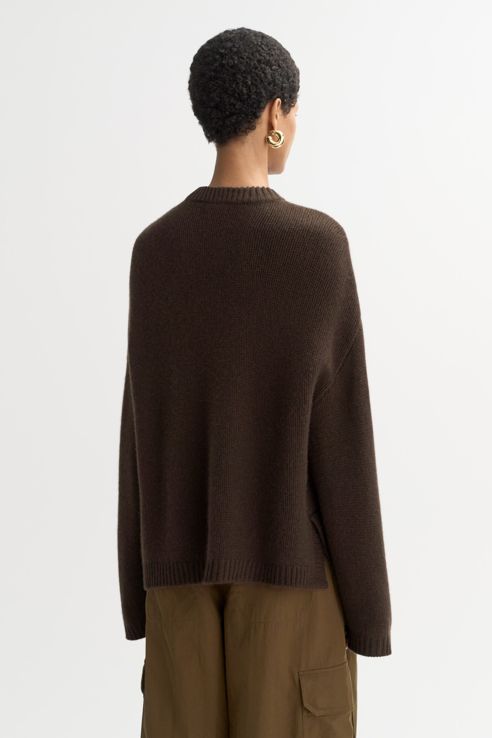 Chunky crewneck - Crewnecks - Greige | Soft Goat