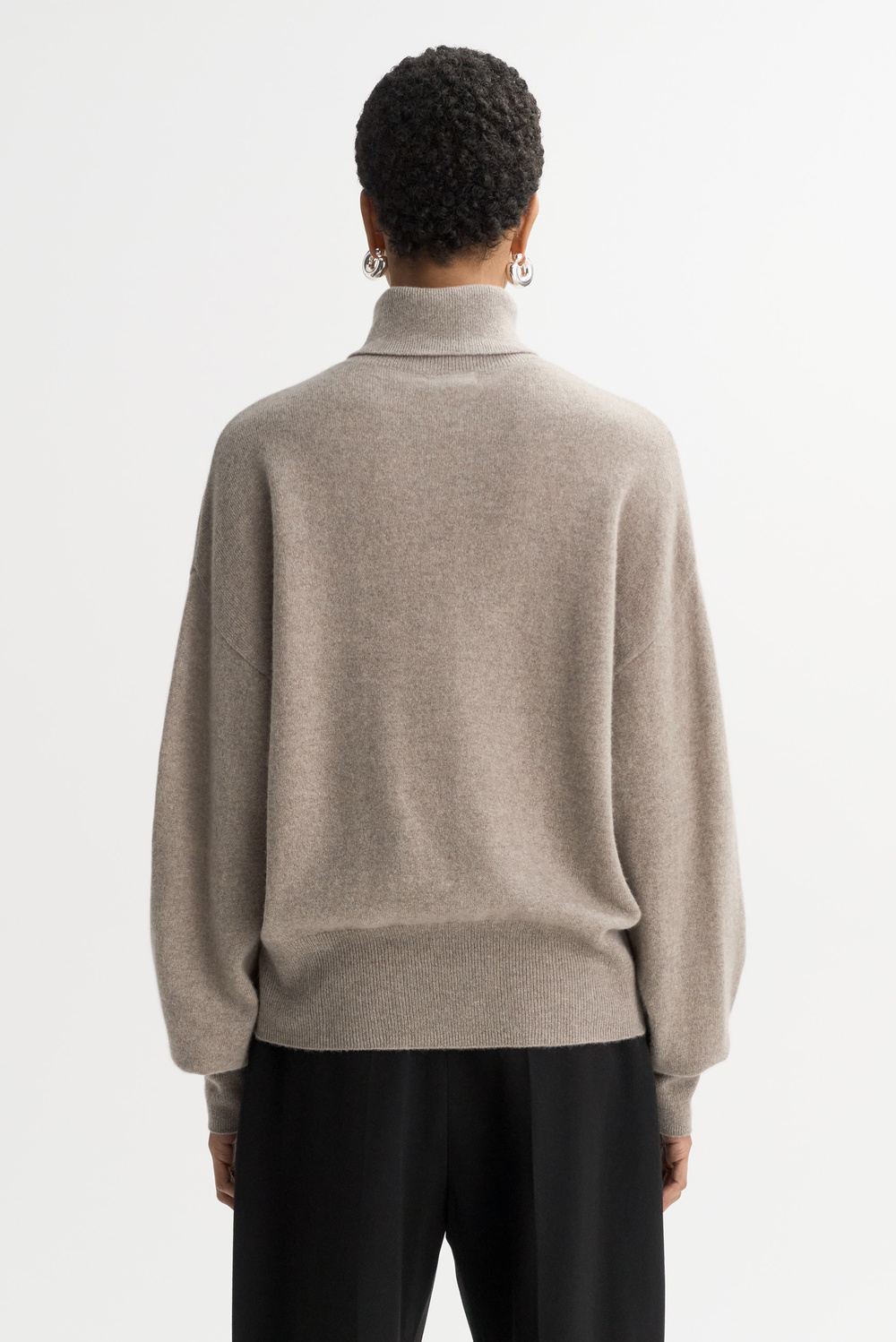 Regular fit turtleneck - Products - Greige | Soft Goat