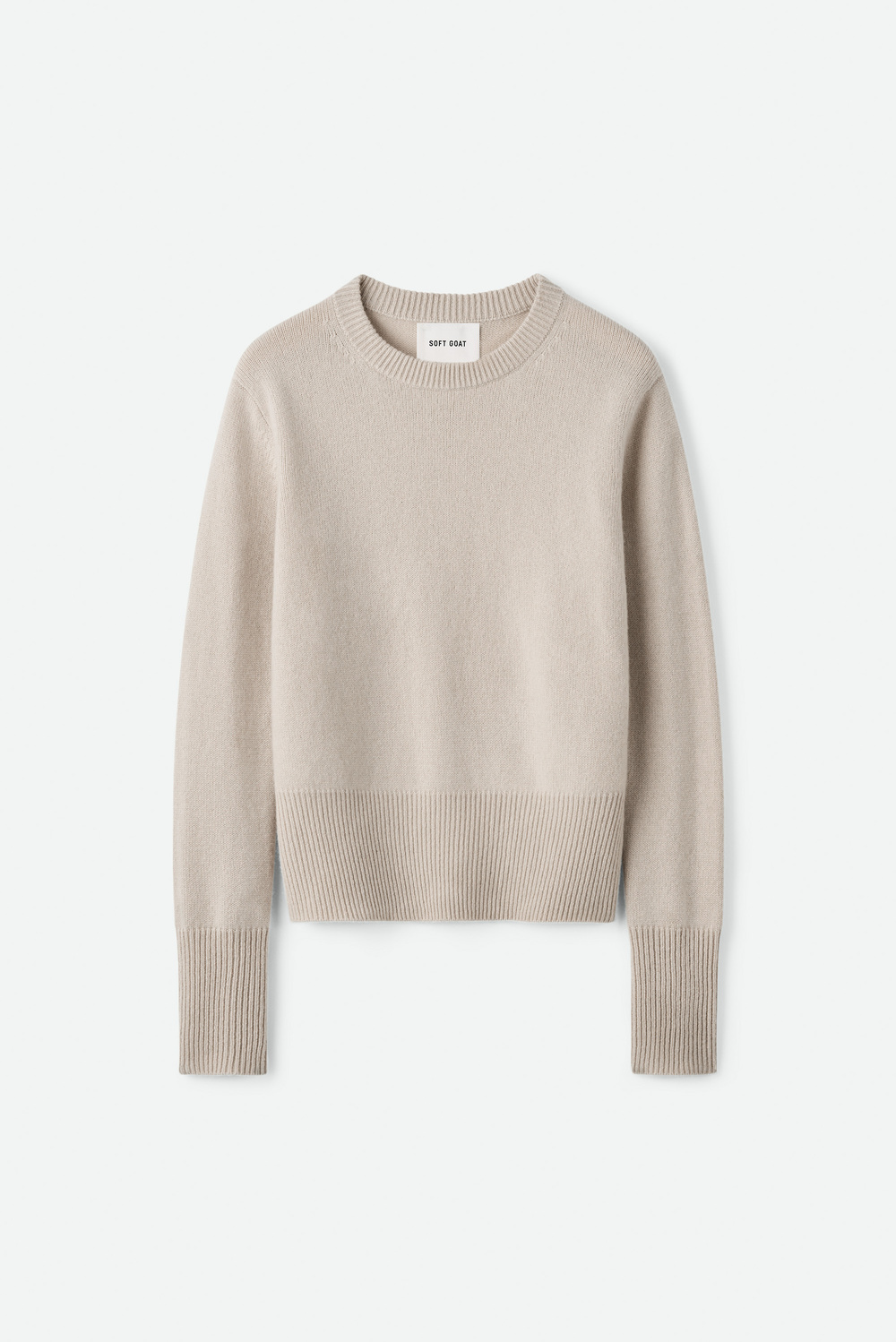 Chunky v-neck - V-Necks - Chalk | Soft Goat