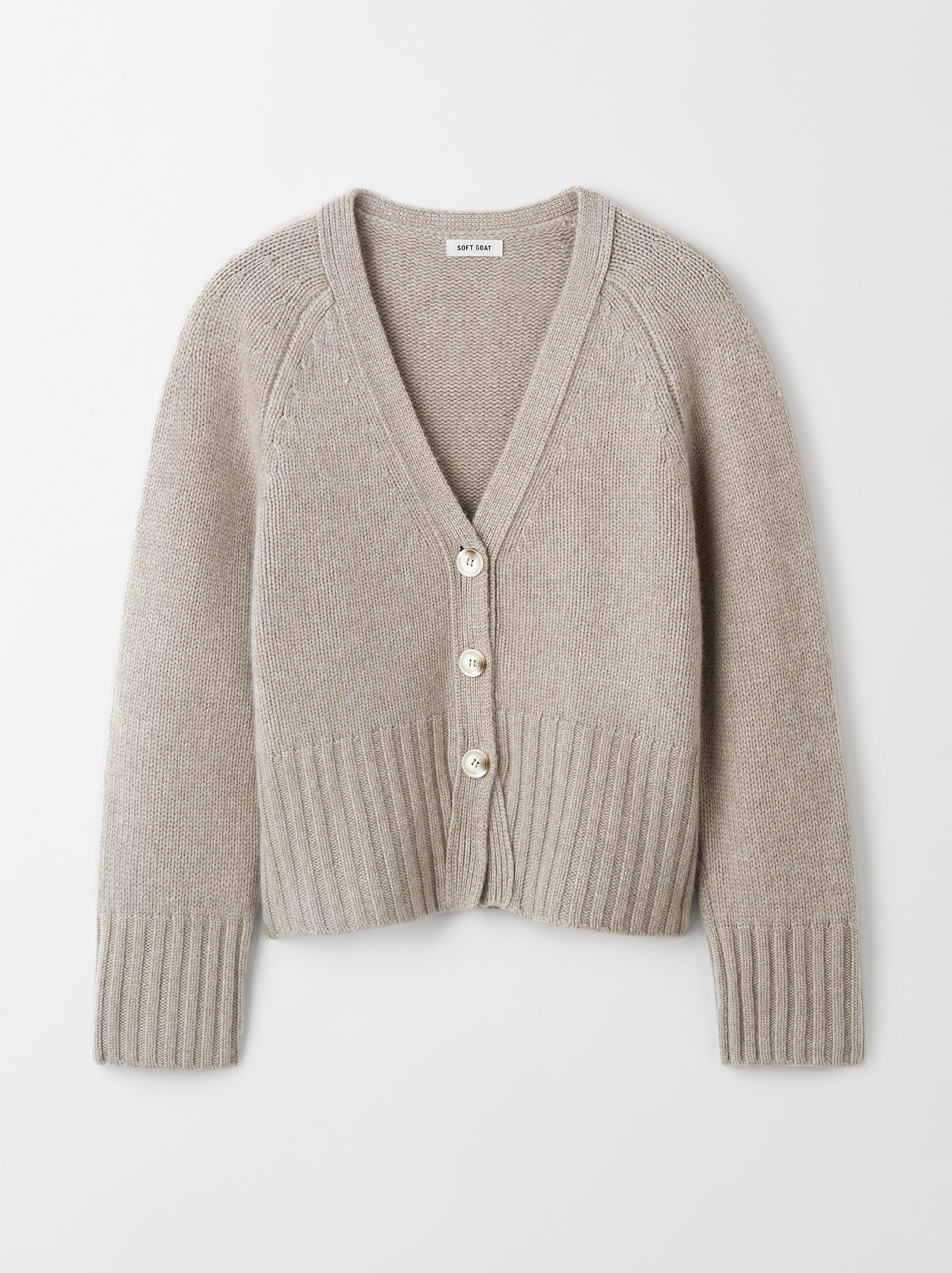 V-neck cardigan Greige 1