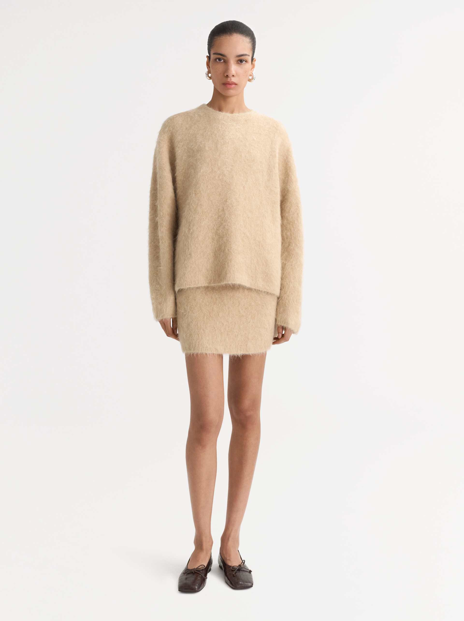 Alpaca crewneck Light Camel 2