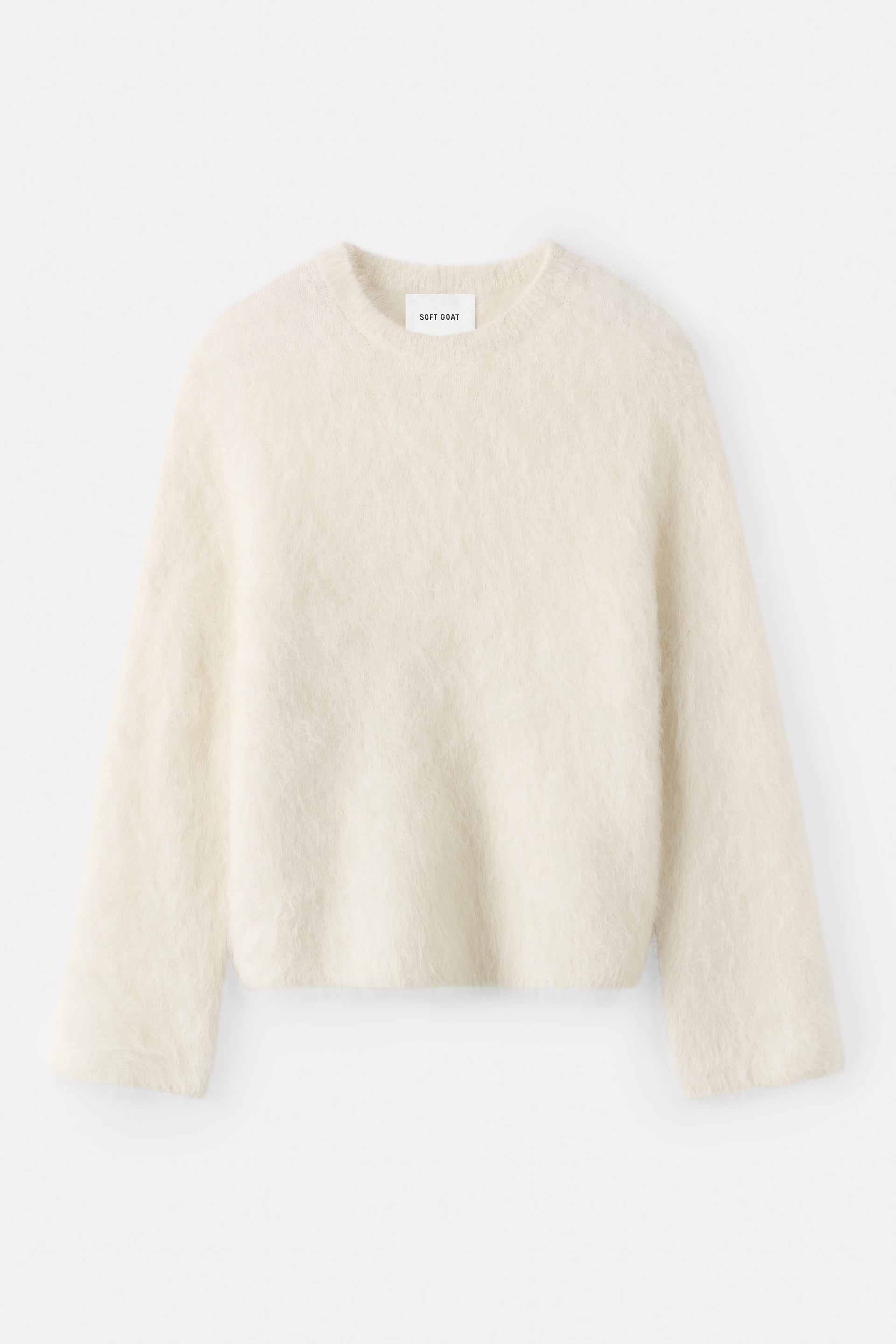 Alpaca crewneck Feather White 1