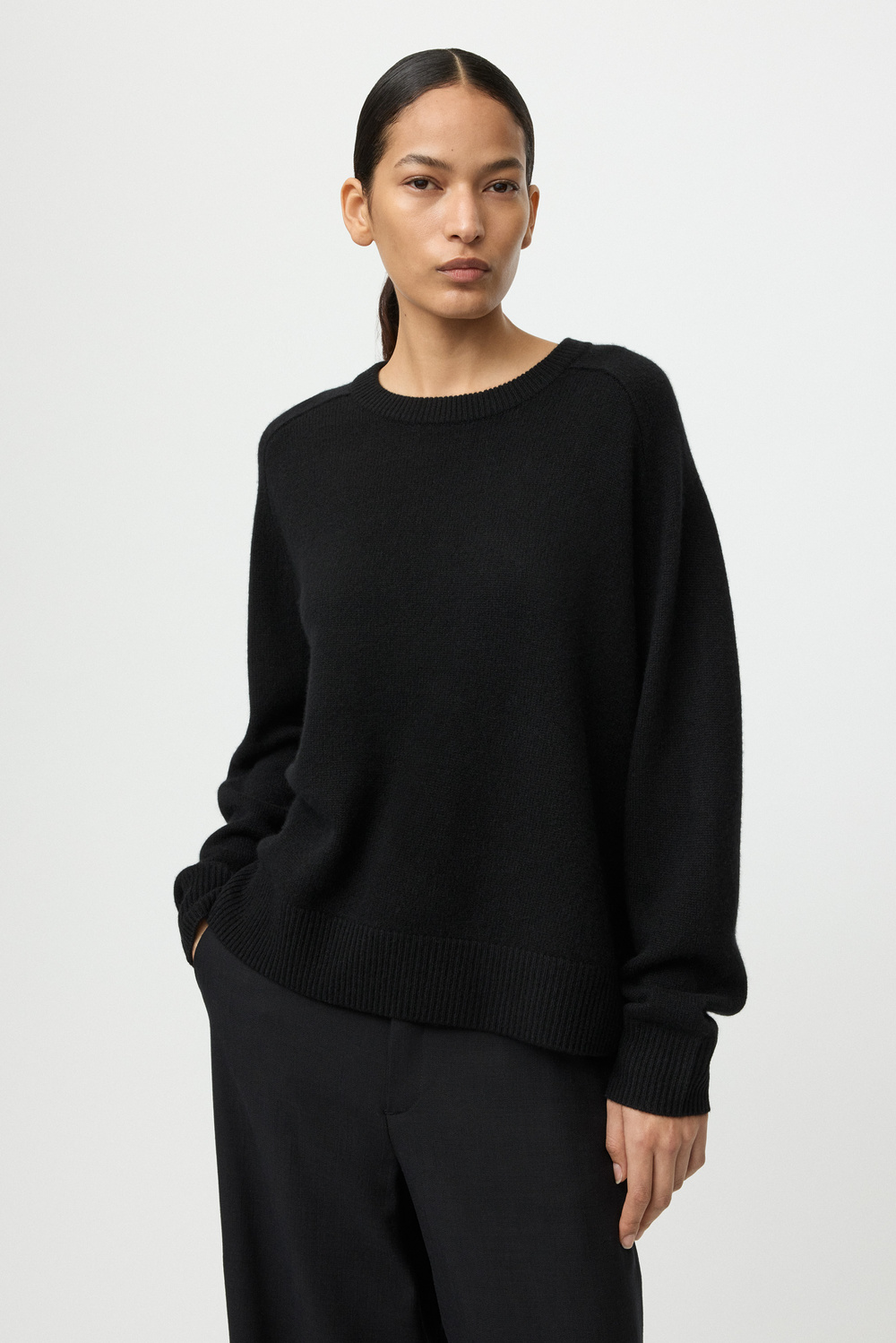 Boyfriend crewneck - Crewnecks - Navy | Soft Goat