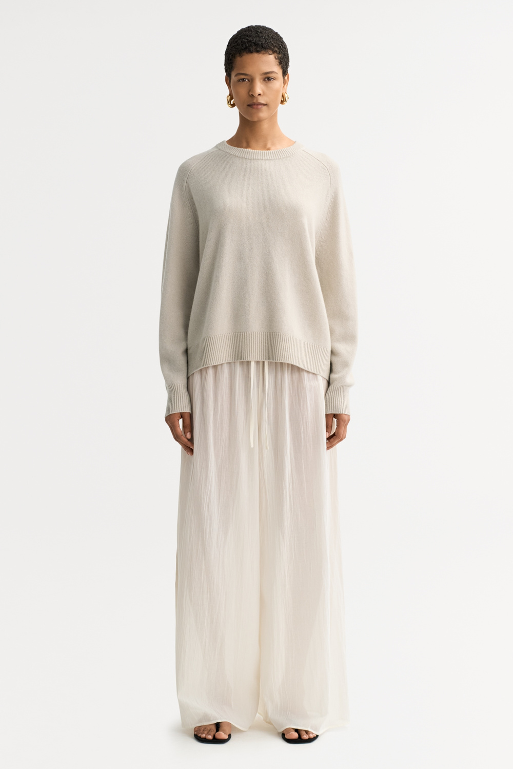 Boyfriend crewneck - Crewnecks - Chalk | Soft Goat