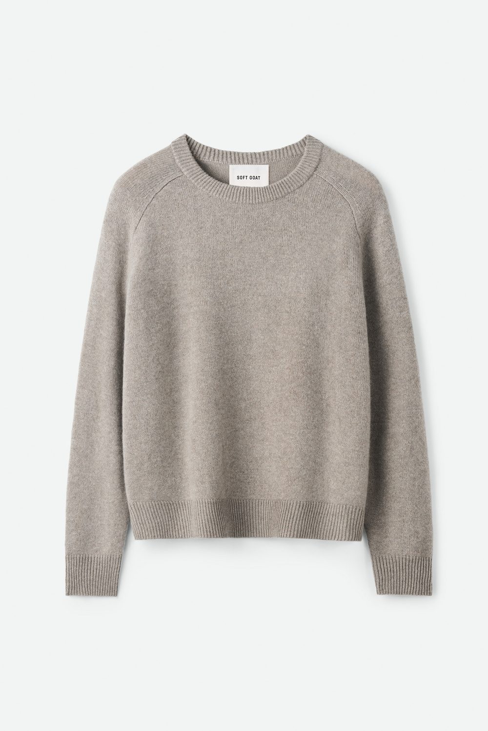 トップス SOFT GOAT Boyfriend Crewneck Knit Boyfriend crewneck - Crewnecks - Greige | Soft Goat