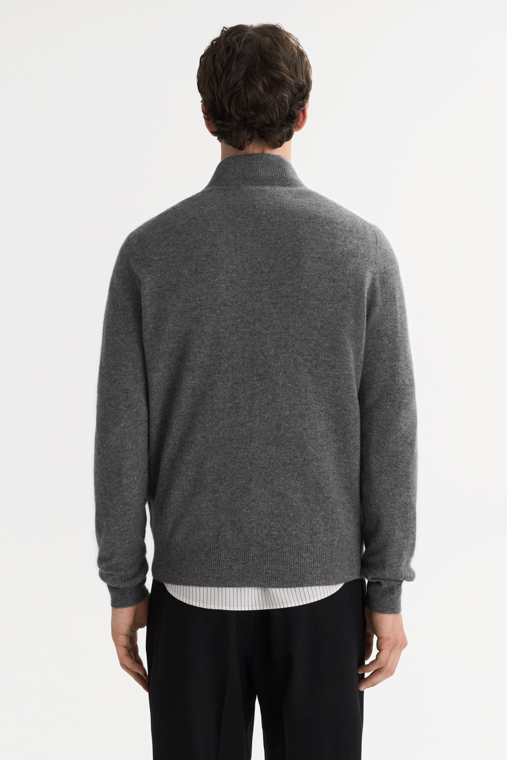 Men's Half Zip - Zipper - Greige | Soft Goat