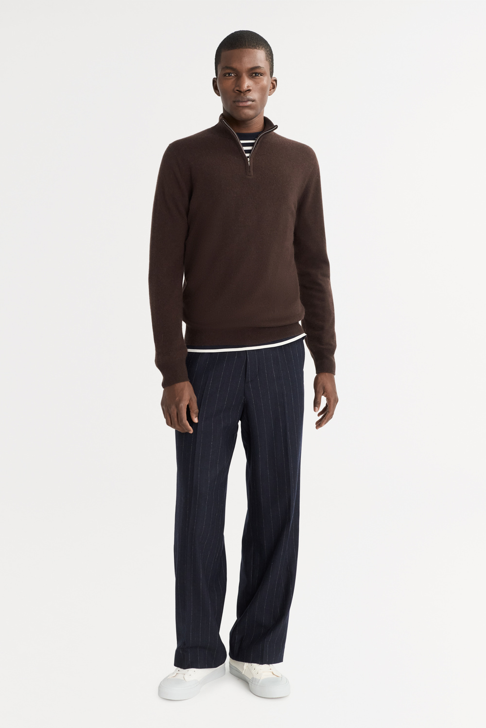 【riAndco】[M] Goat Half Zip-up Goat Half Zip-up Navy - riandco | 60% - Asian Fashion Online