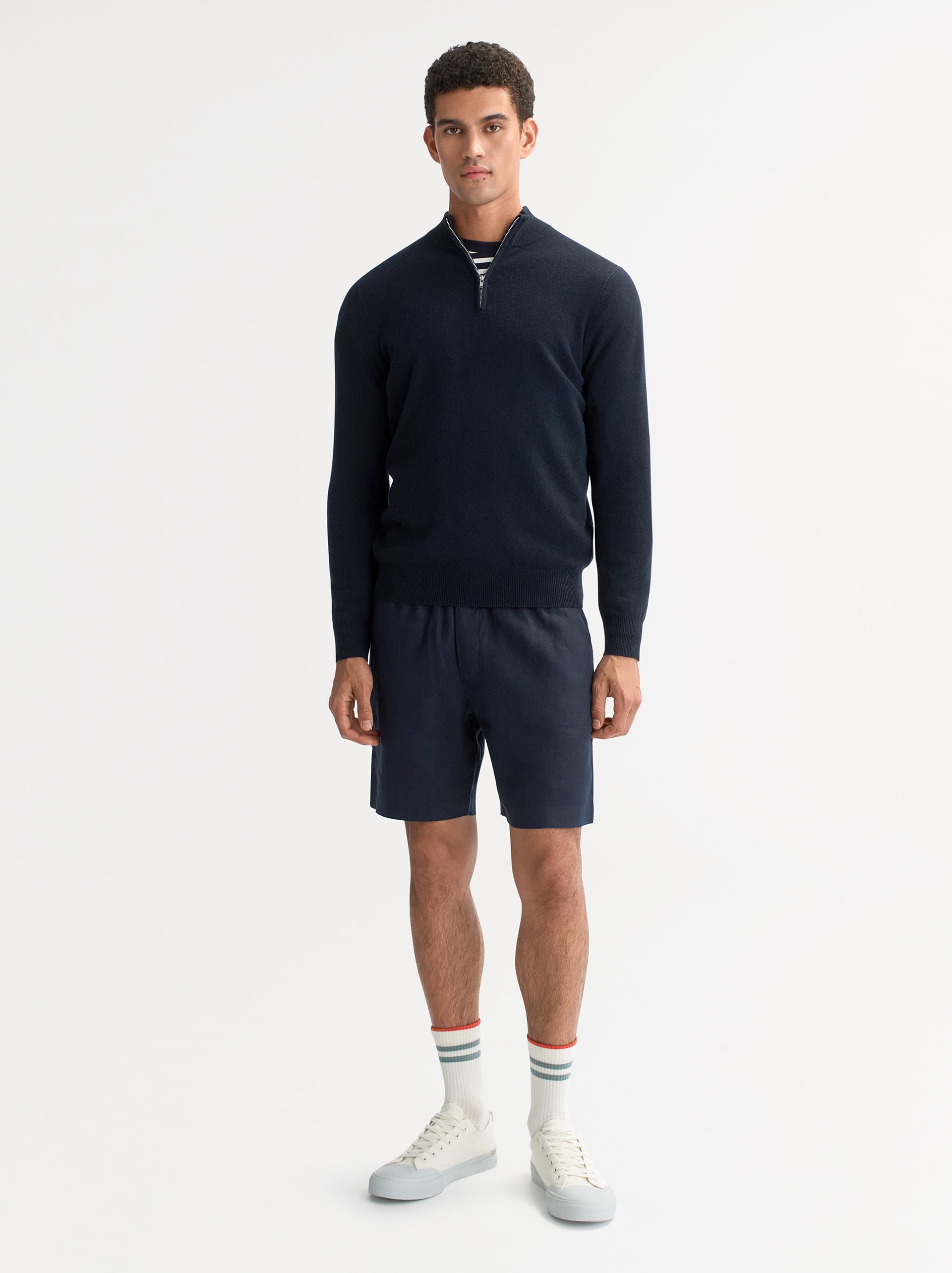 Men's Half Zip Navy 2