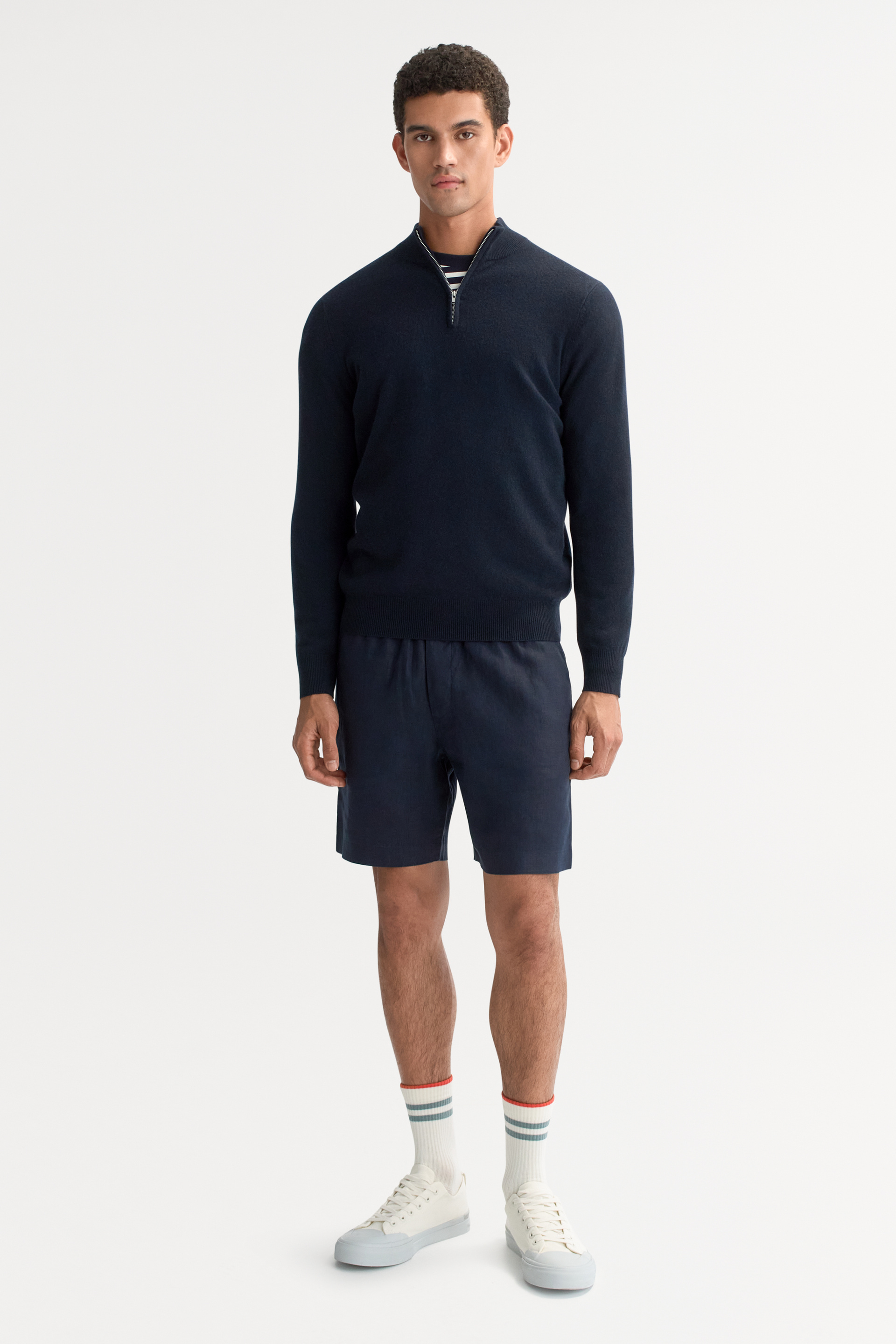 Men's Half Zip Navy 2