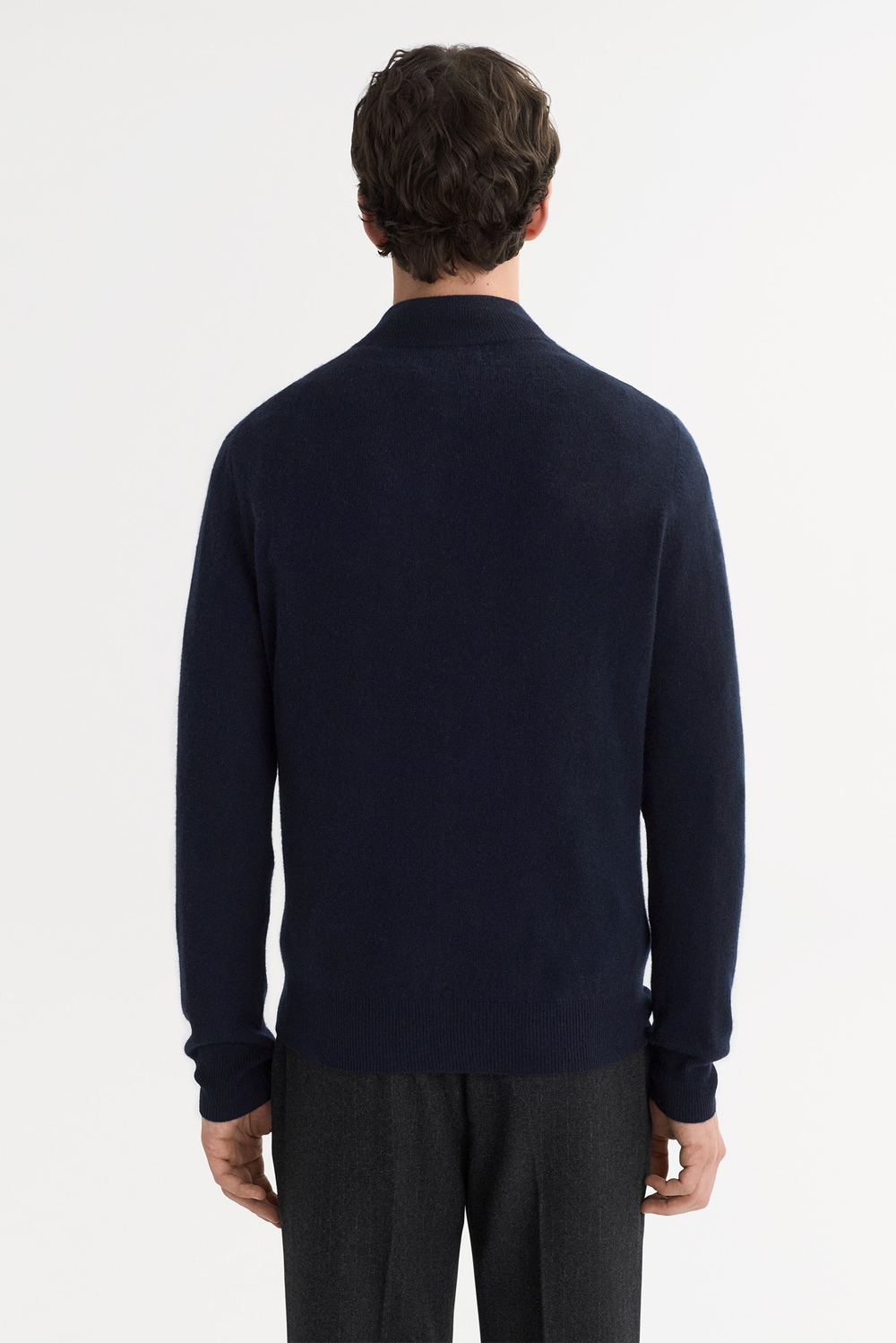 【riAndco】[M] Goat Half Zip-up Goat Half Zip-up Navy - riandco | 60% - Asian Fashion Online