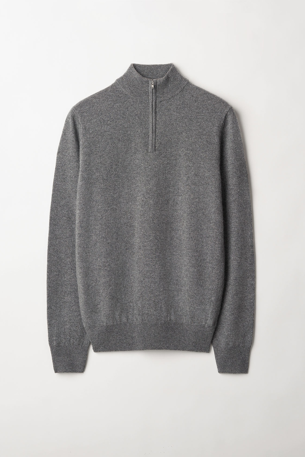 Men's Half Zip - Zipper - Greige | Soft Goat