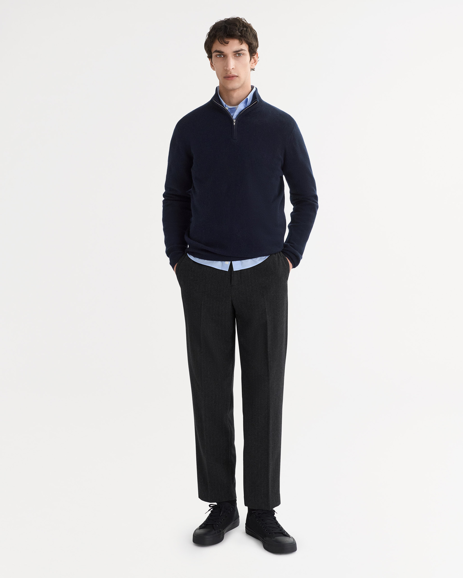 Men's Half Zip Navy 2