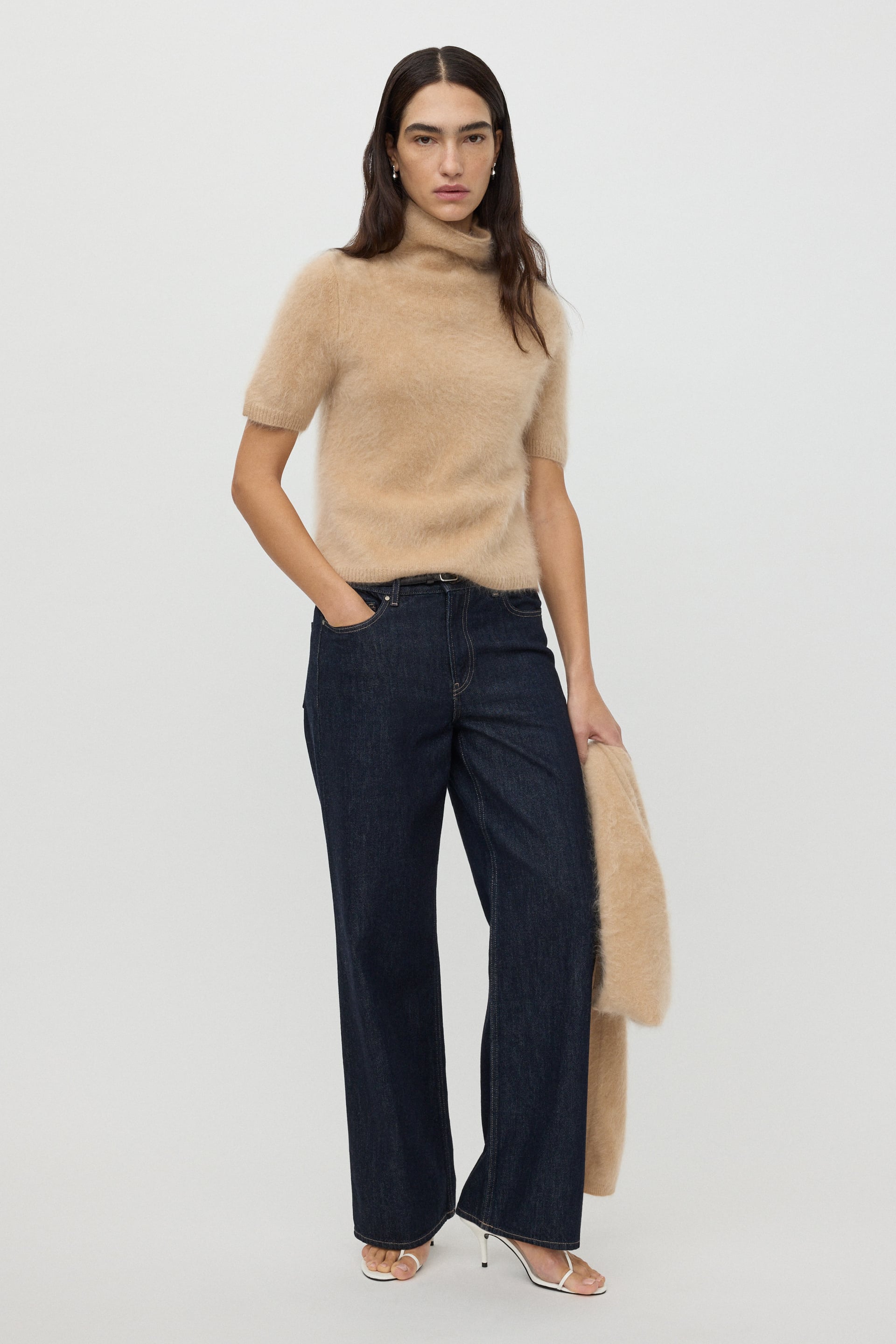 Brushed short sleeve turtleneck 0