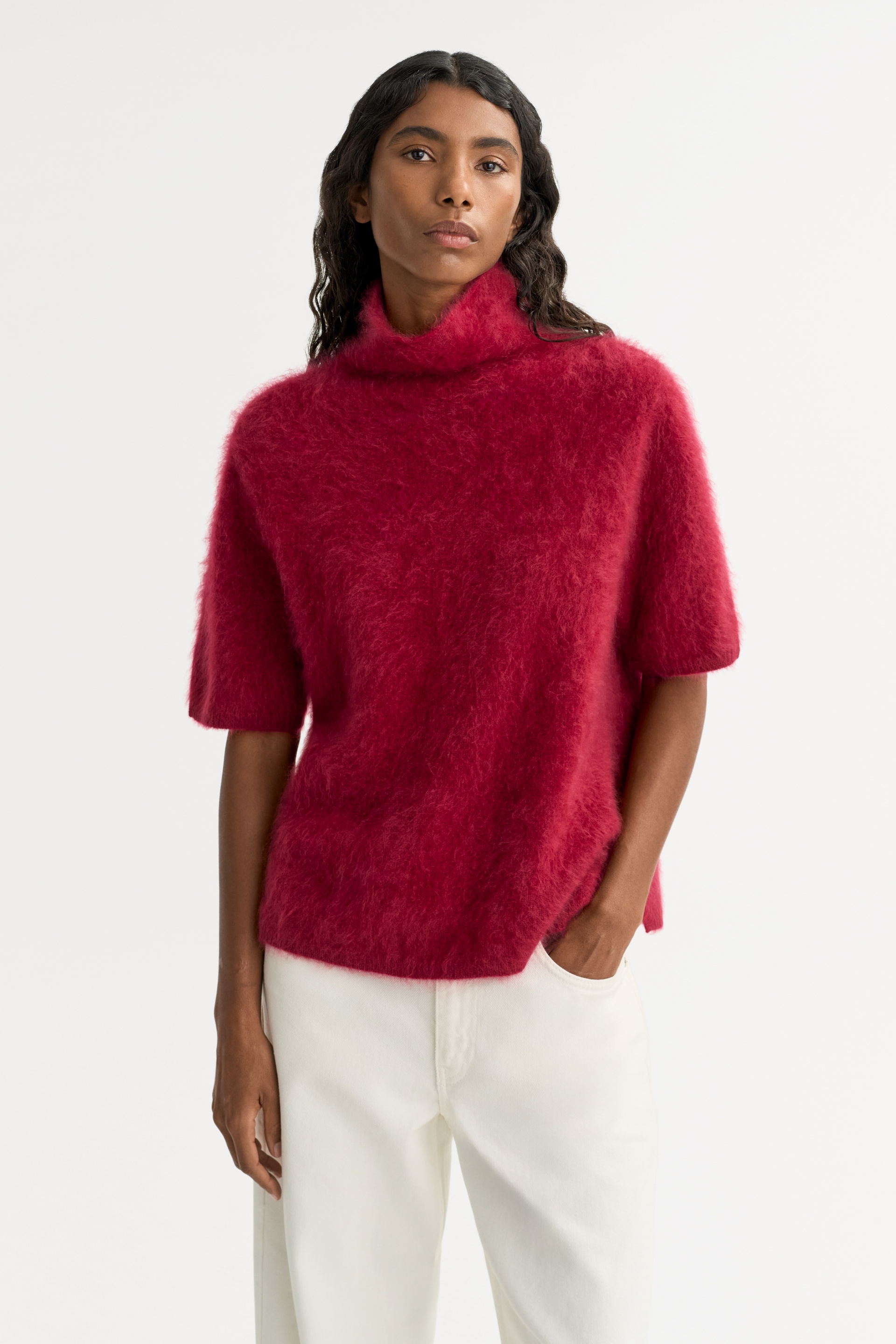 Brushed short sleeve turtleneck 2