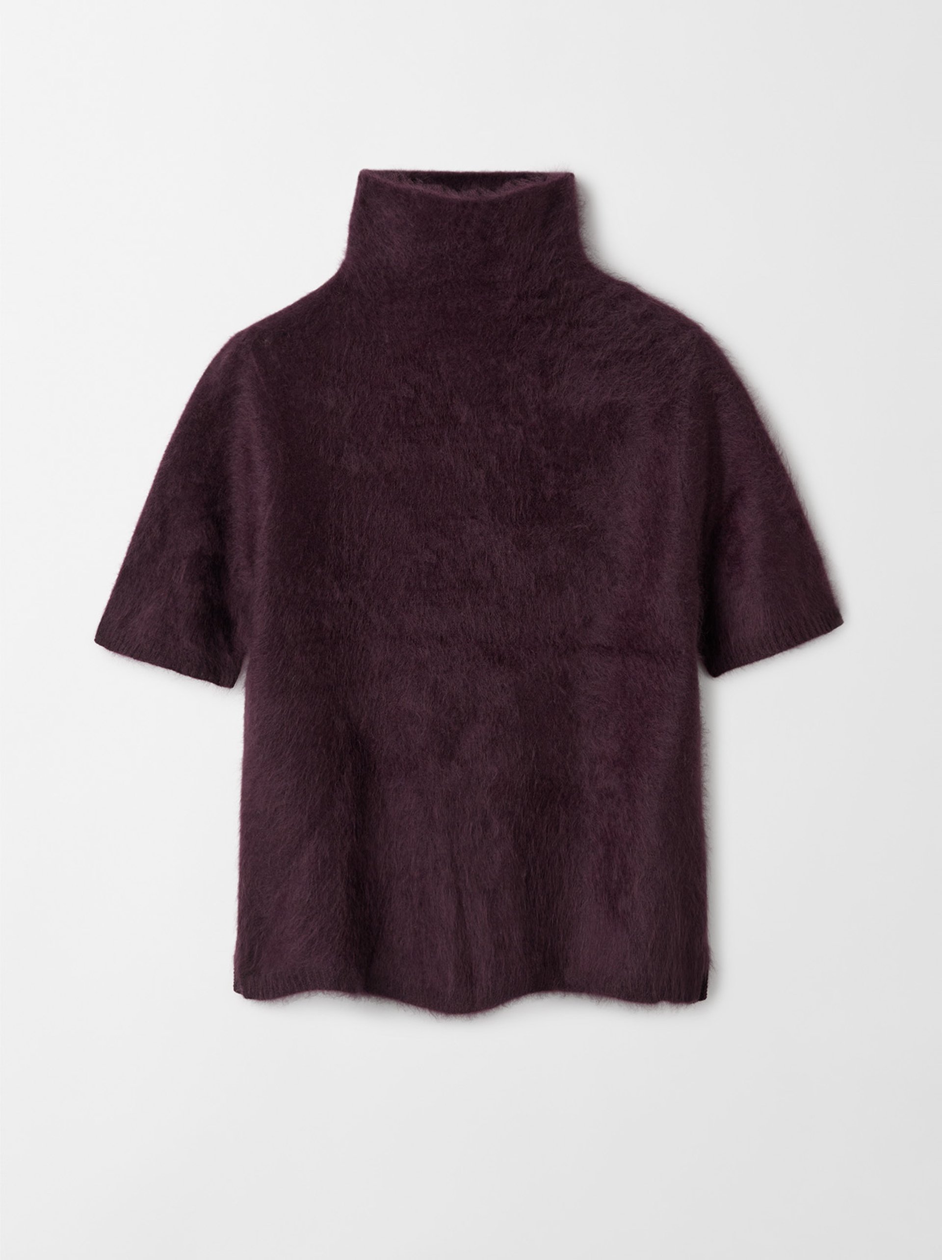 Brushed short sleeve turtleneck Midnight Plum 1