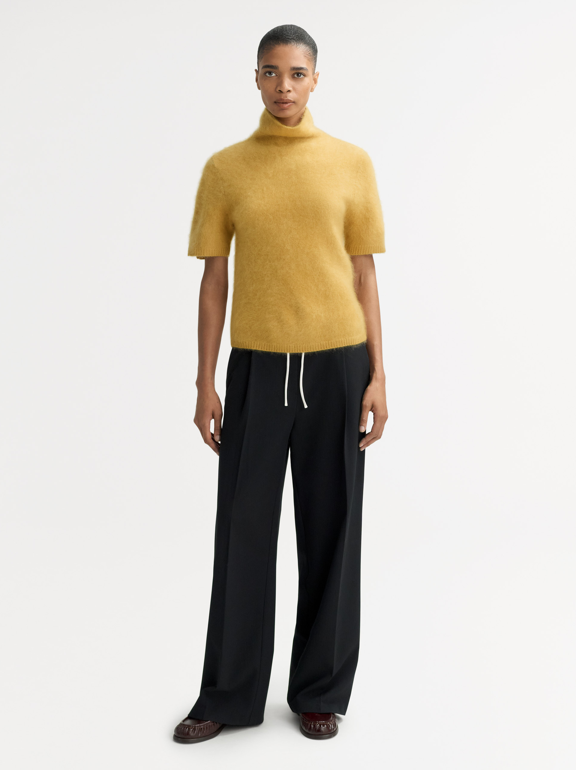 Brushed short sleeve turtleneck 0