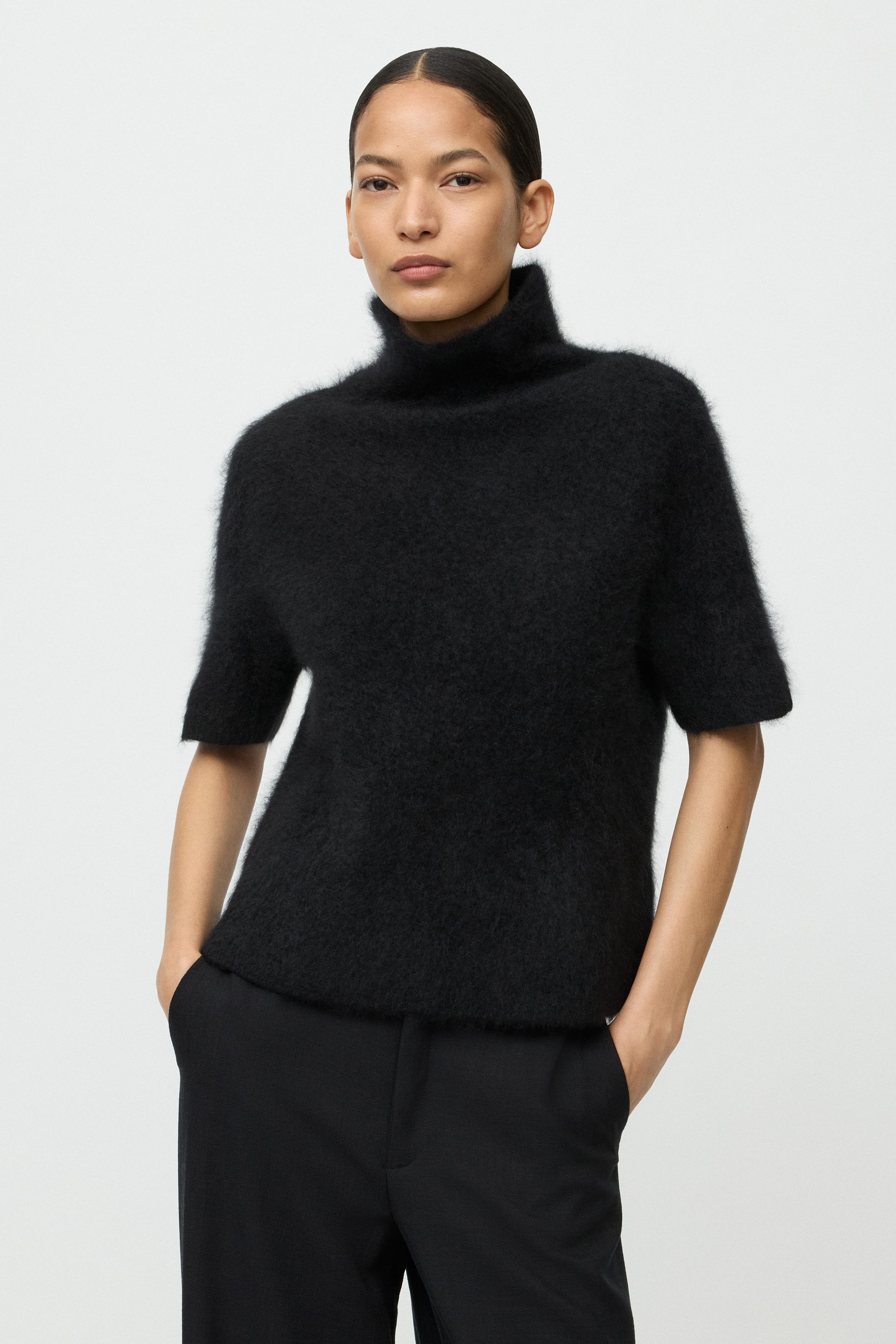 Brushed short sleeve turtleneck 2