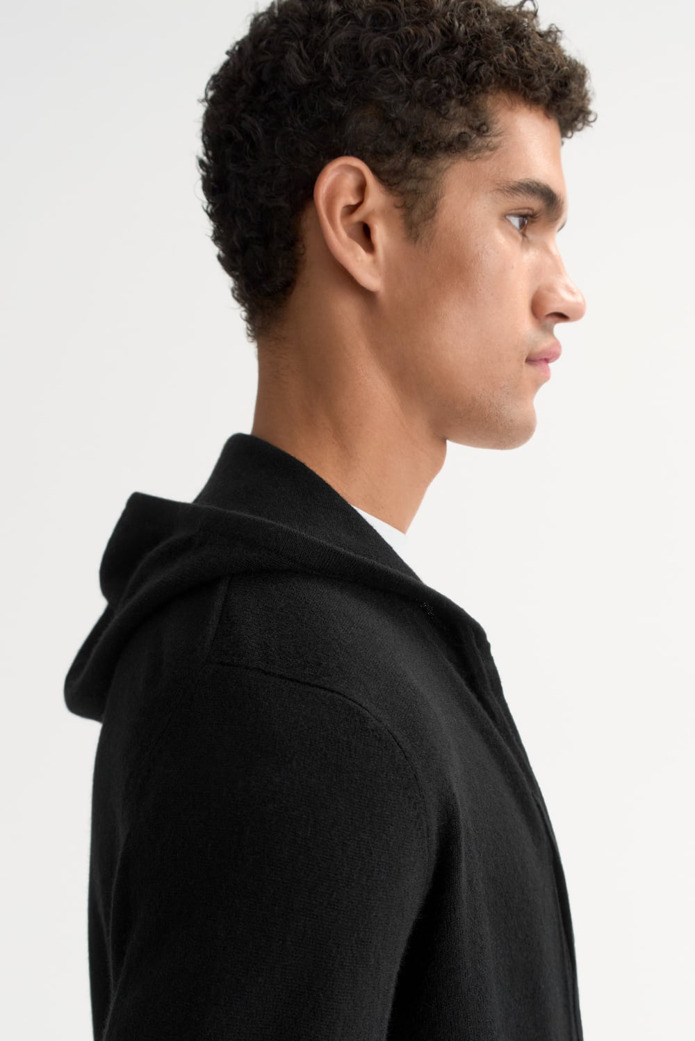 Men's Zip Hoodie - Zipper - Greige | Soft Goat