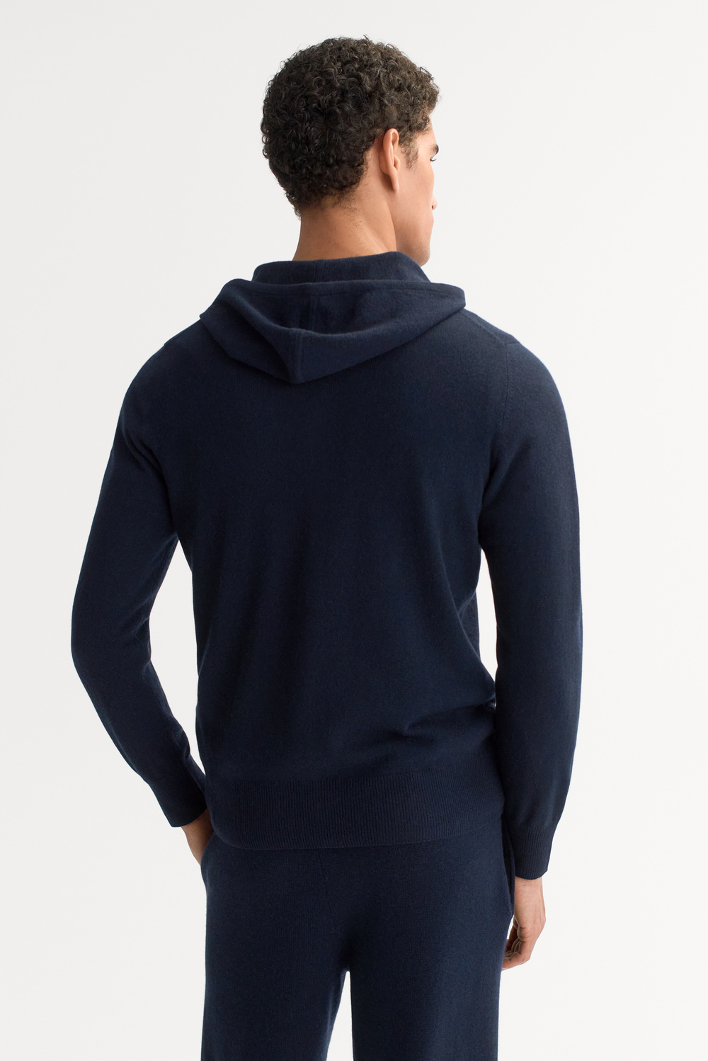 Men's Zip Hoodie - Hoodies - Navy | Soft Goat