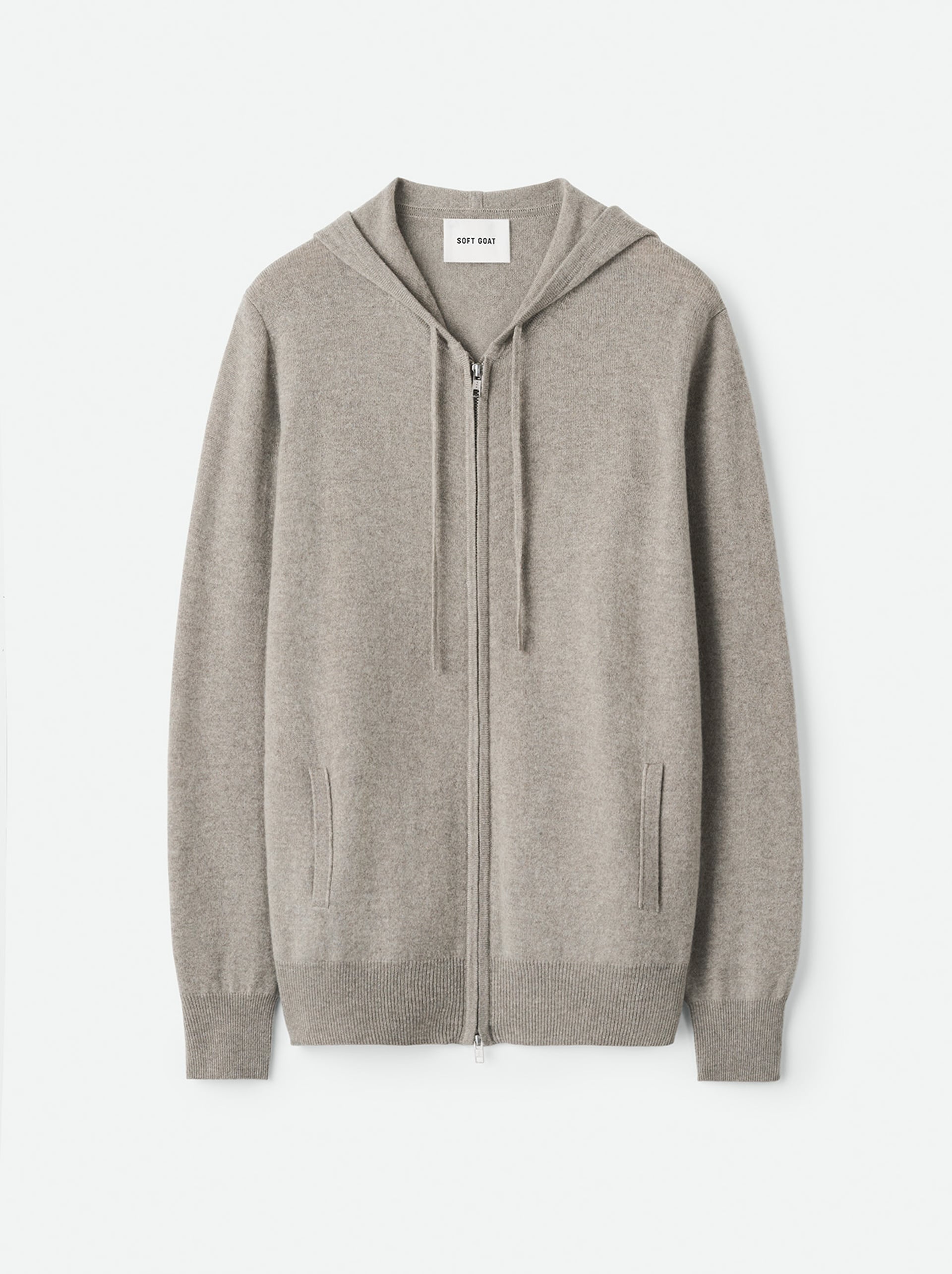 Men's Zip Hoodie Greige 1