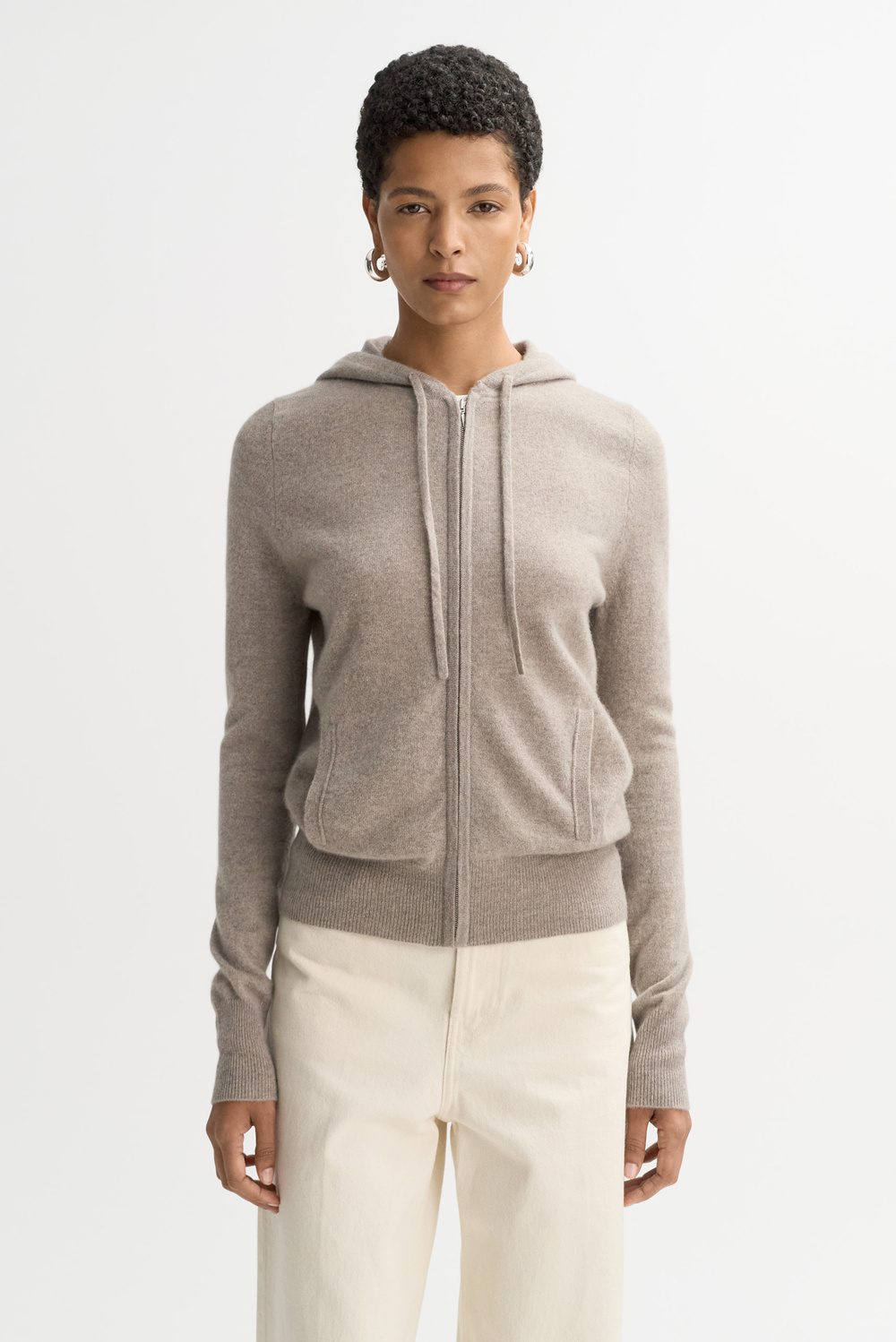 Zip hoodie - Hoodies - Greige | Soft Goat