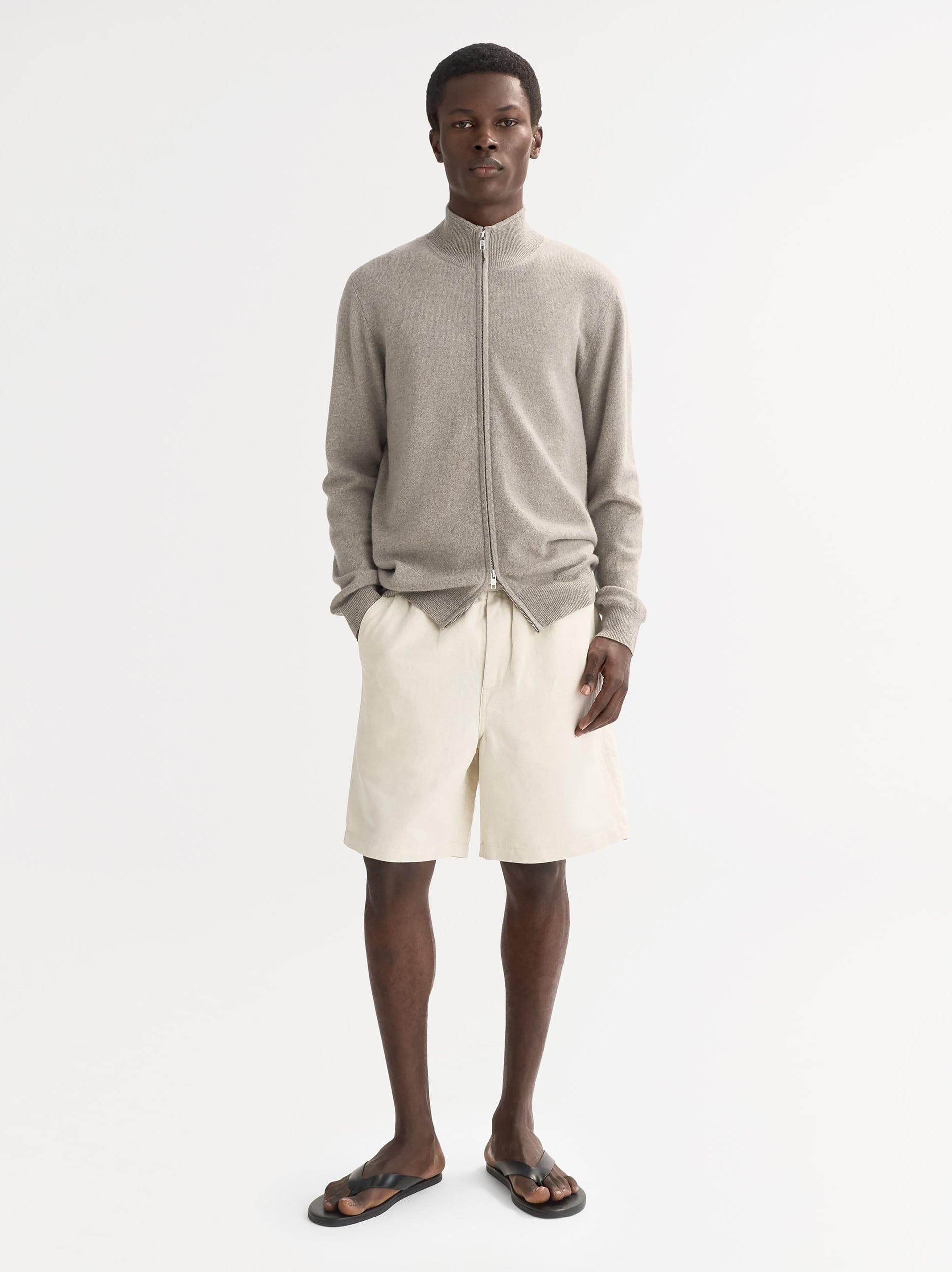 Men's Full Zip Greige 2