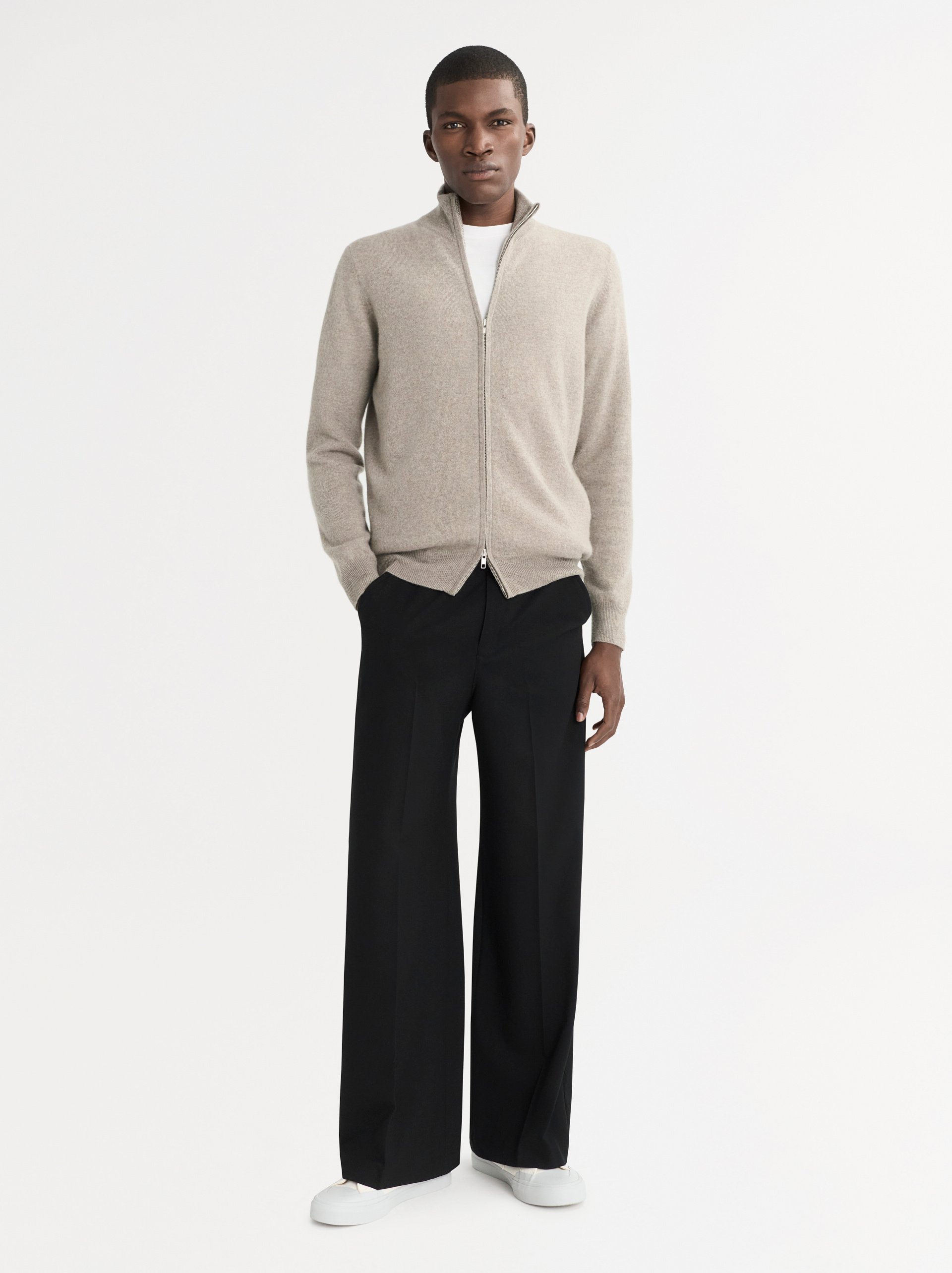 Men's Full Zip Greige 2