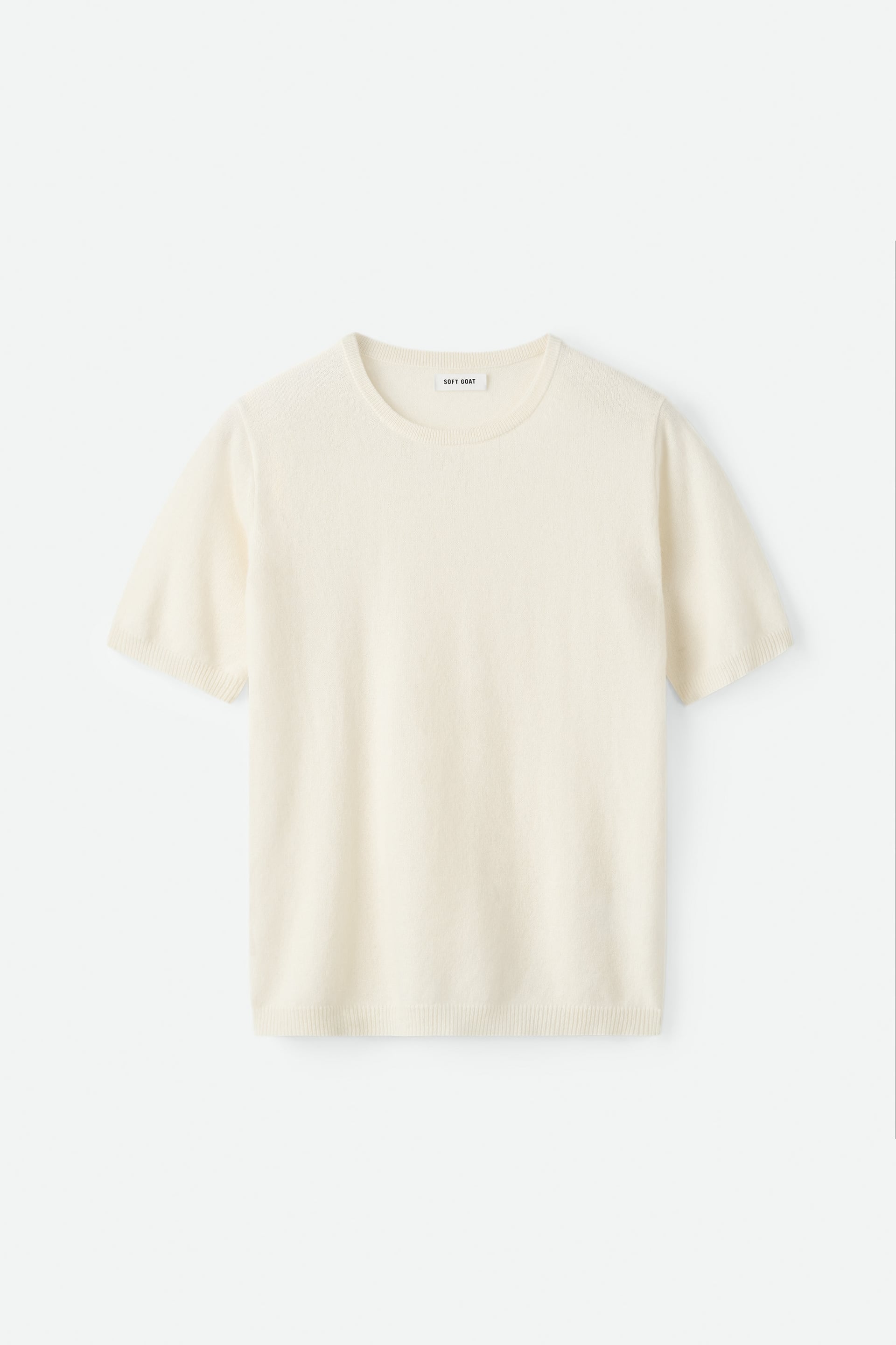 Short sleeve crewneck Feather White 1