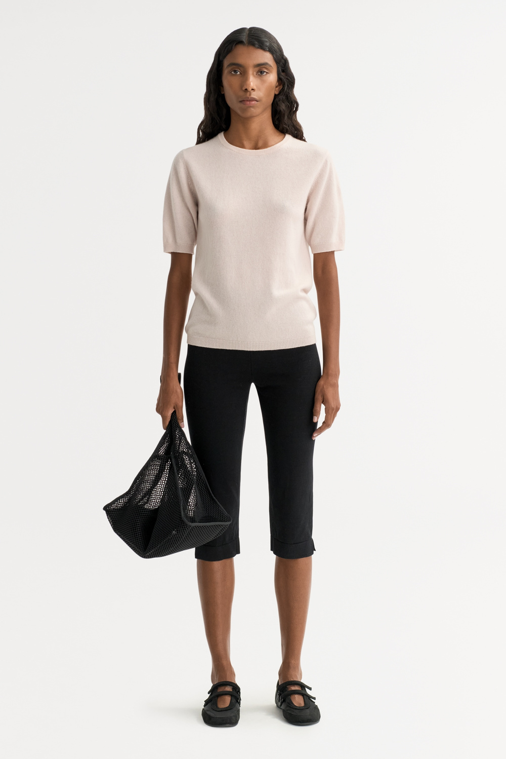 Short sleeve crewneck - Shortsleeves - Powder | Soft Goat