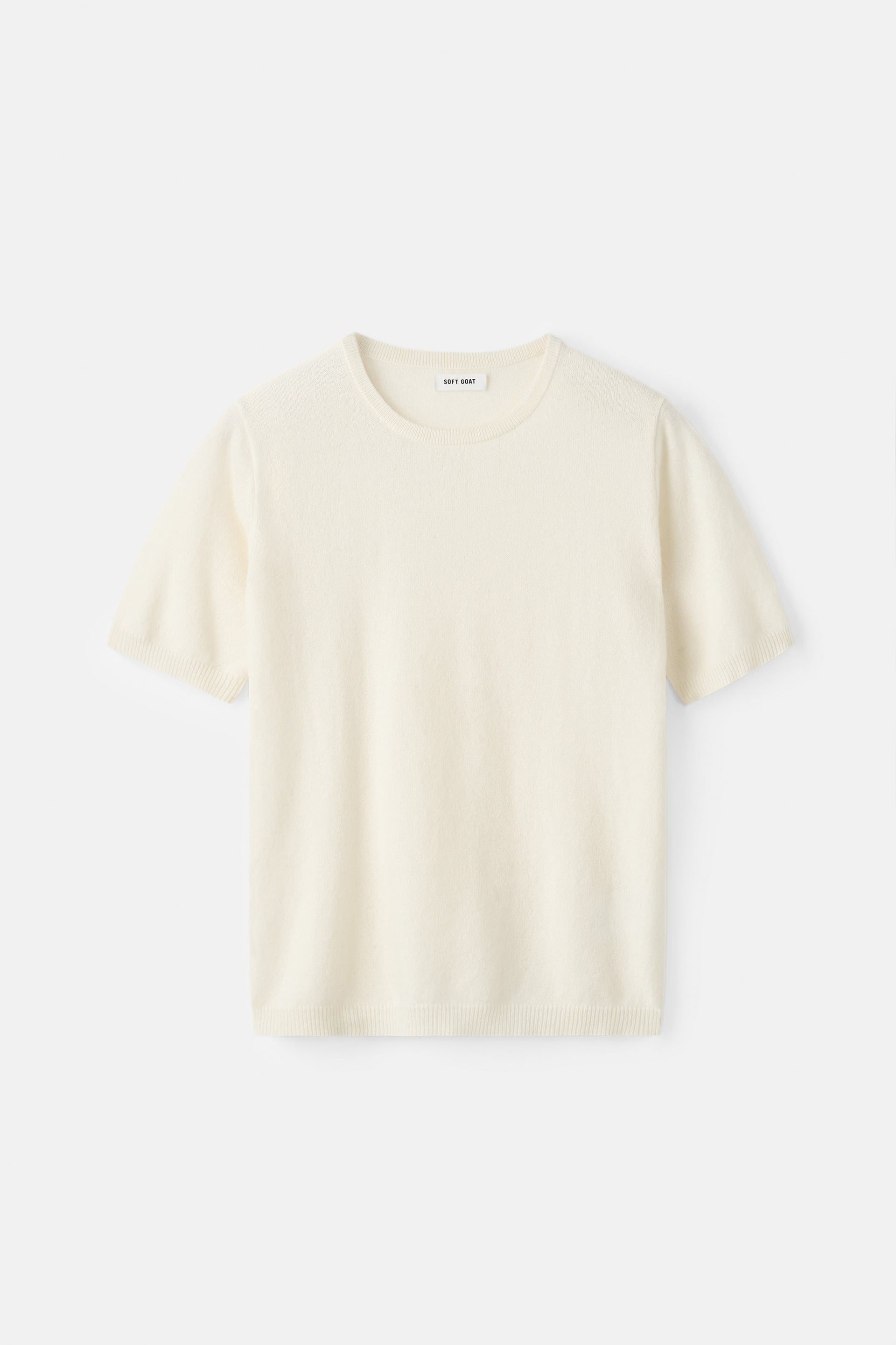 Short sleeve crewneck Feather White 1