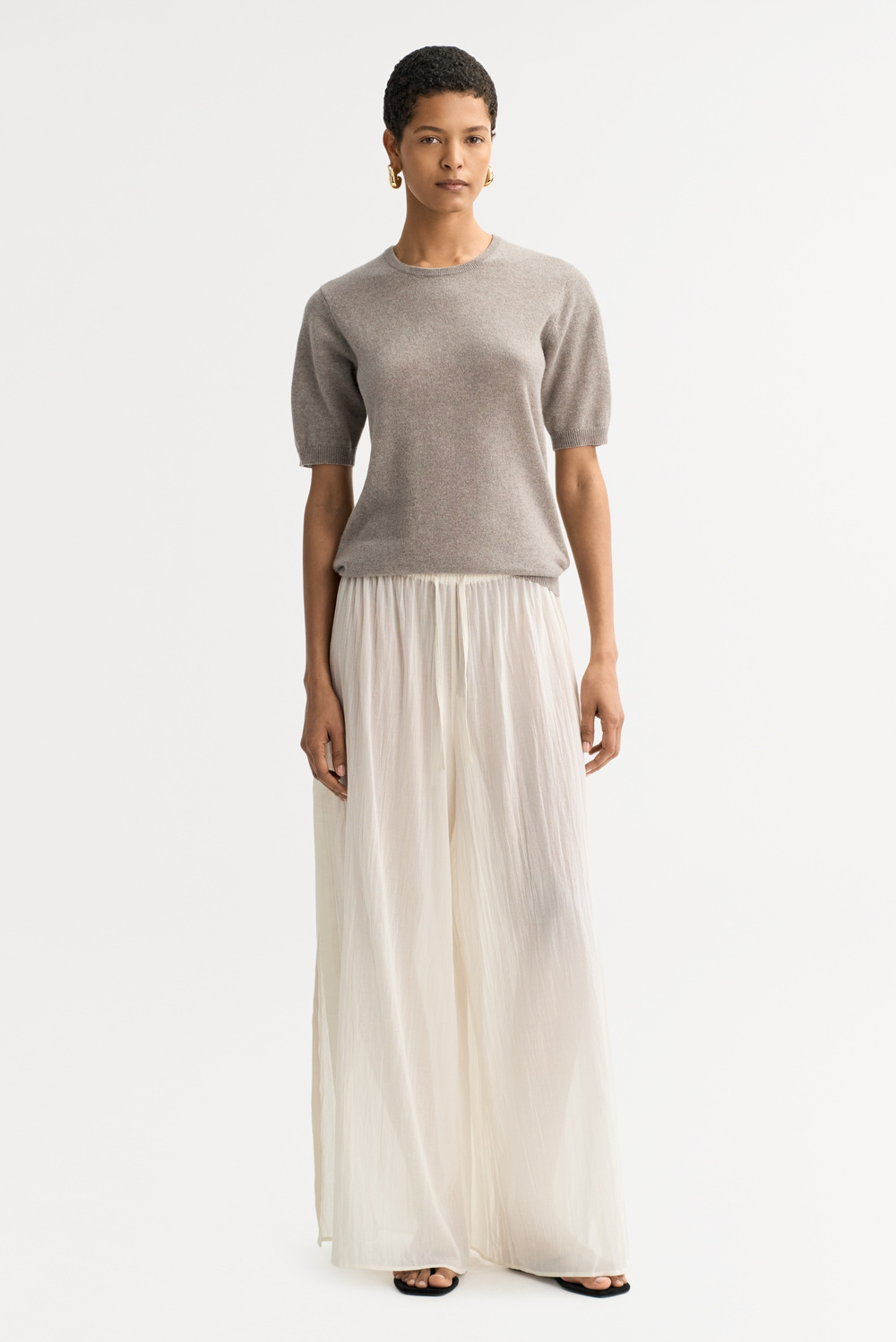 Brushed short sleeve - Shortsleeves - Chalk | Soft Goat